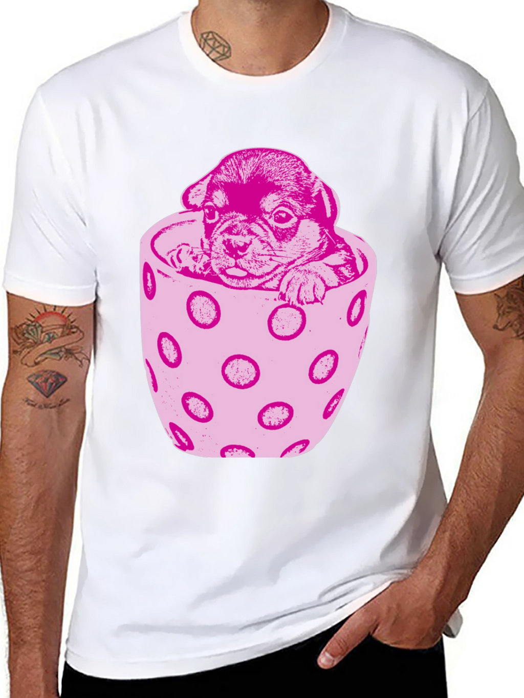 Puppy in a Cup T-Shirt - Cute Dog Tee