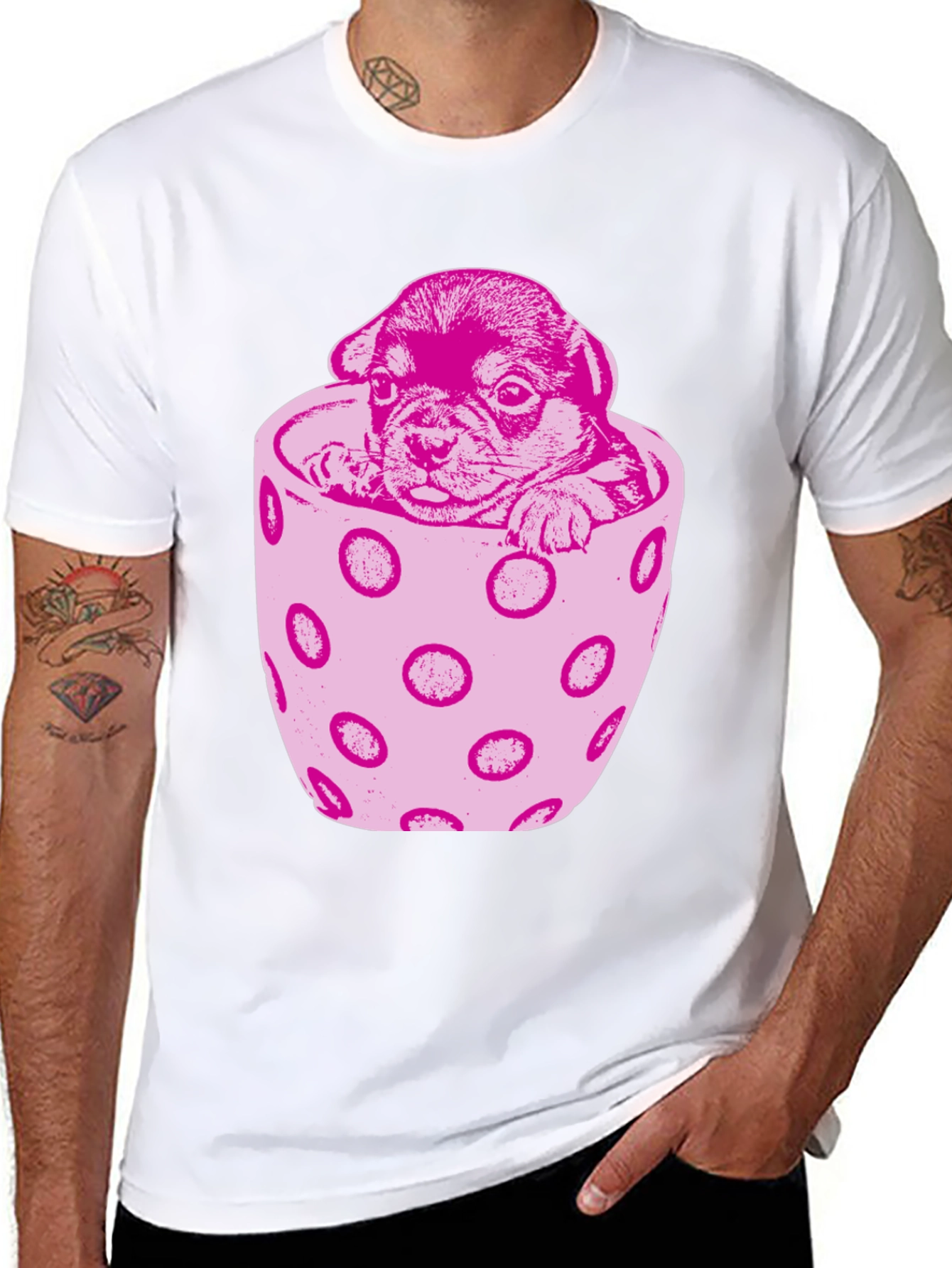 Puppy in a Cup T-Shirt - Cute Dog Tee