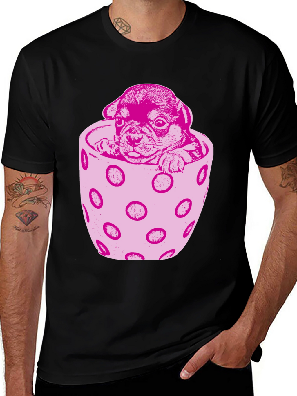 Puppy in a Cup T-Shirt - Cute Dog Tee