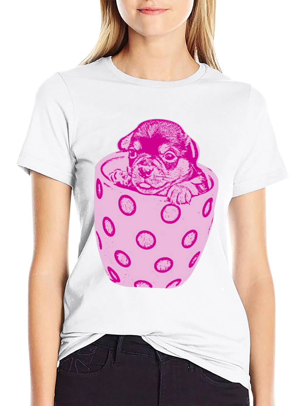 Puppy in a Cup T-Shirt - Cute Dog Tee