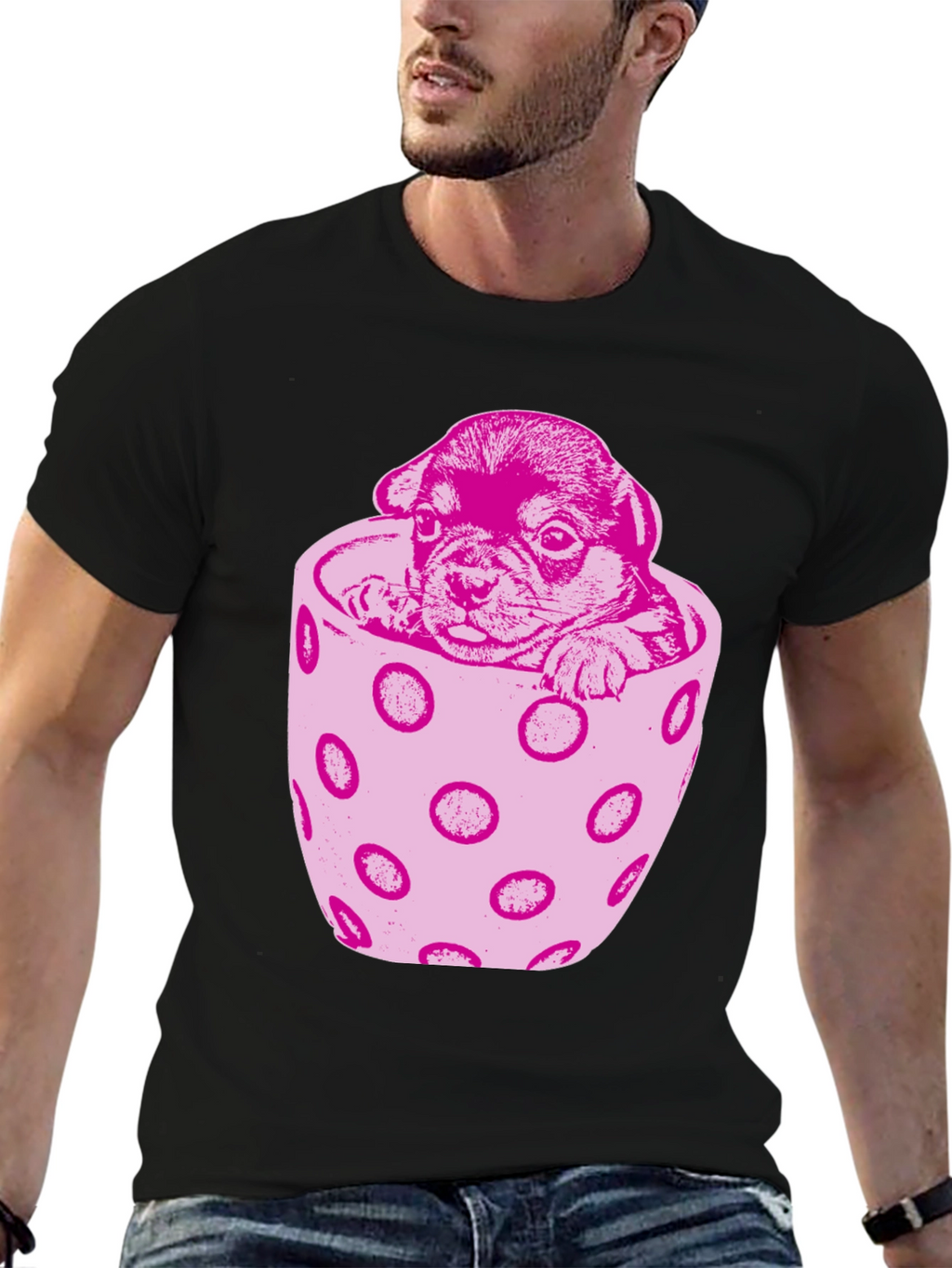 Puppy in a Cup T-Shirt - Cute Dog Tee
