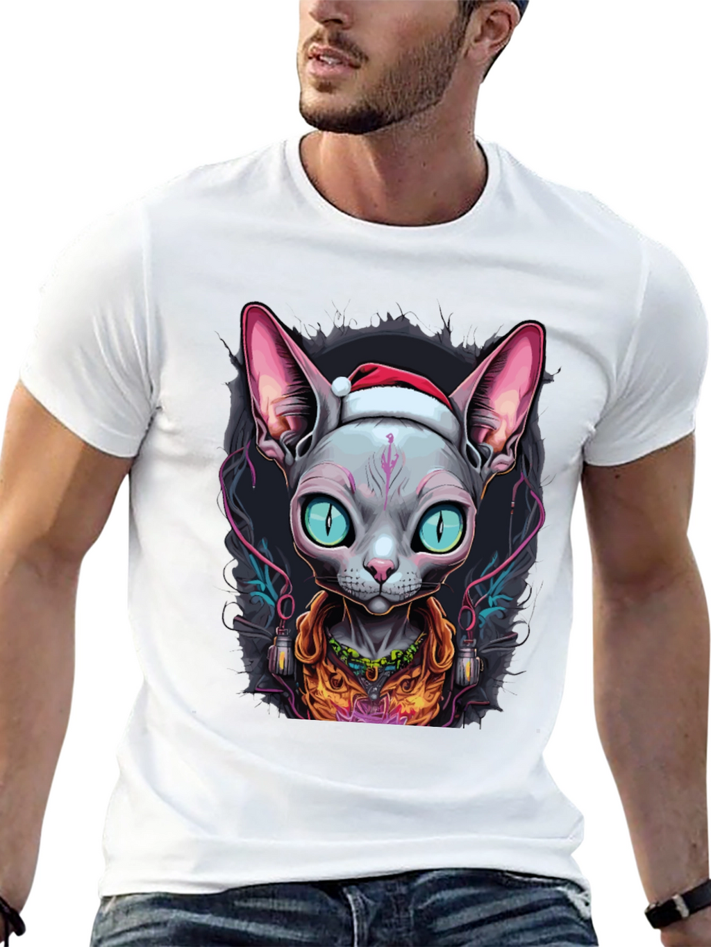 Sphynx Cat Christmas T-Shirt