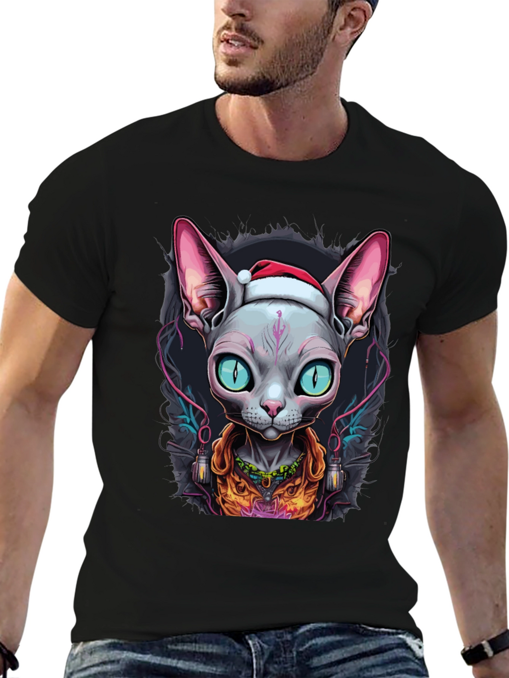 Sphynx Cat Christmas T-Shirt