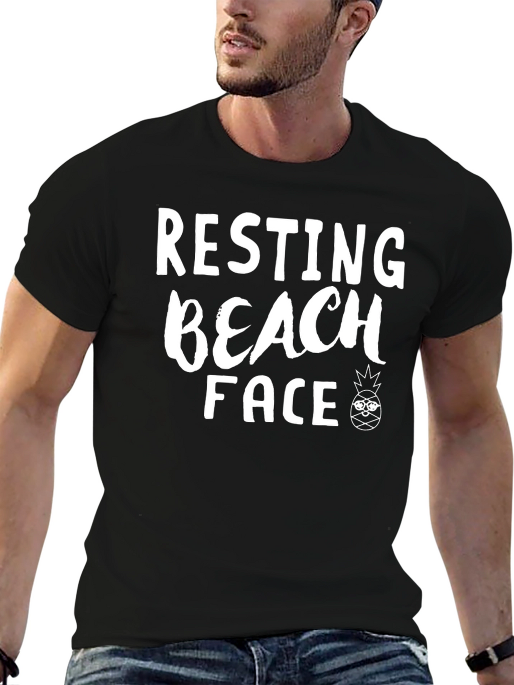 Resting Beach Face Graphic Tee
