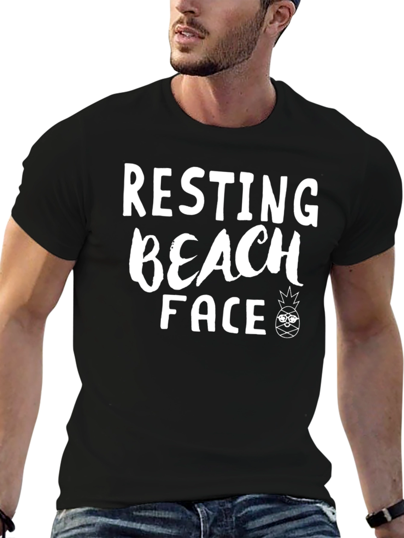 Resting Beach Face Graphic Tee