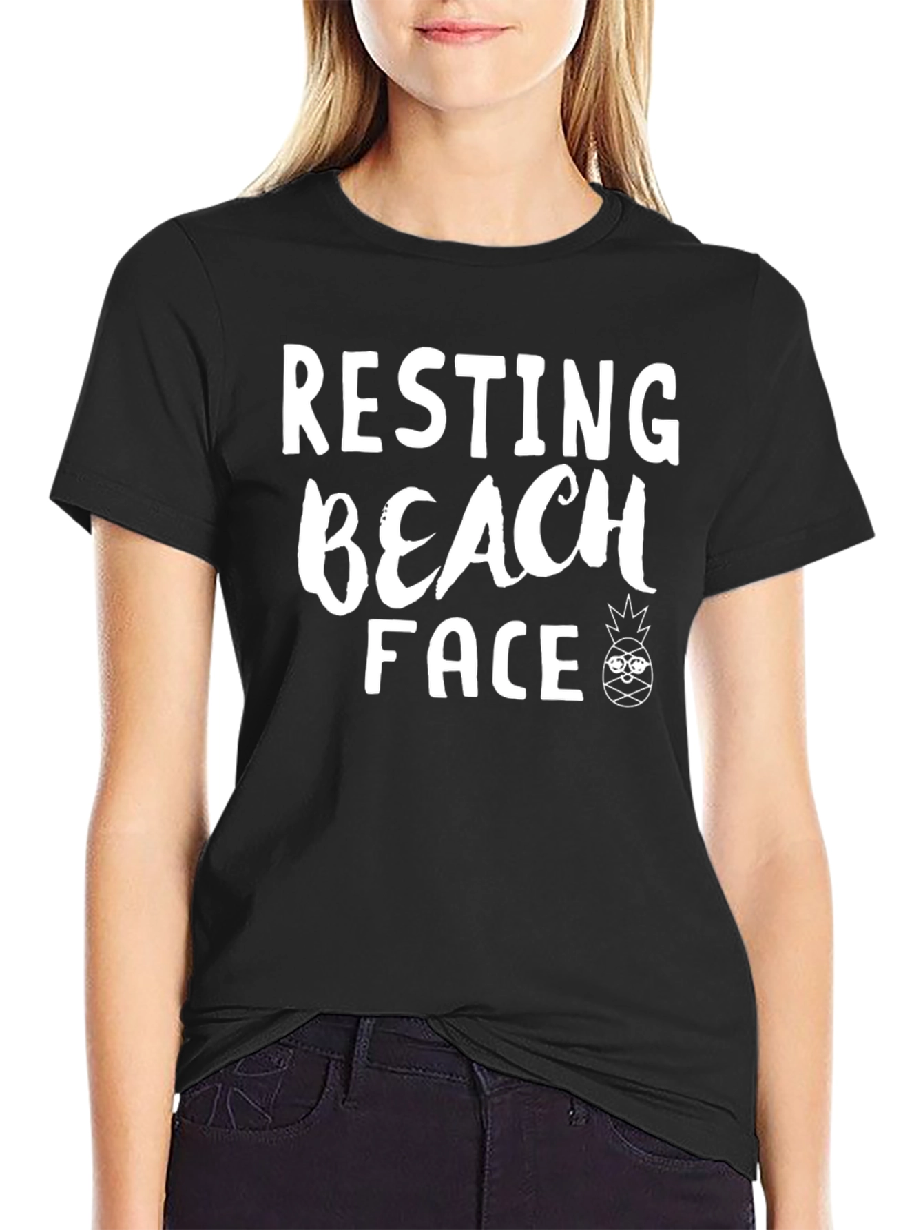 Resting Beach Face Graphic Tee