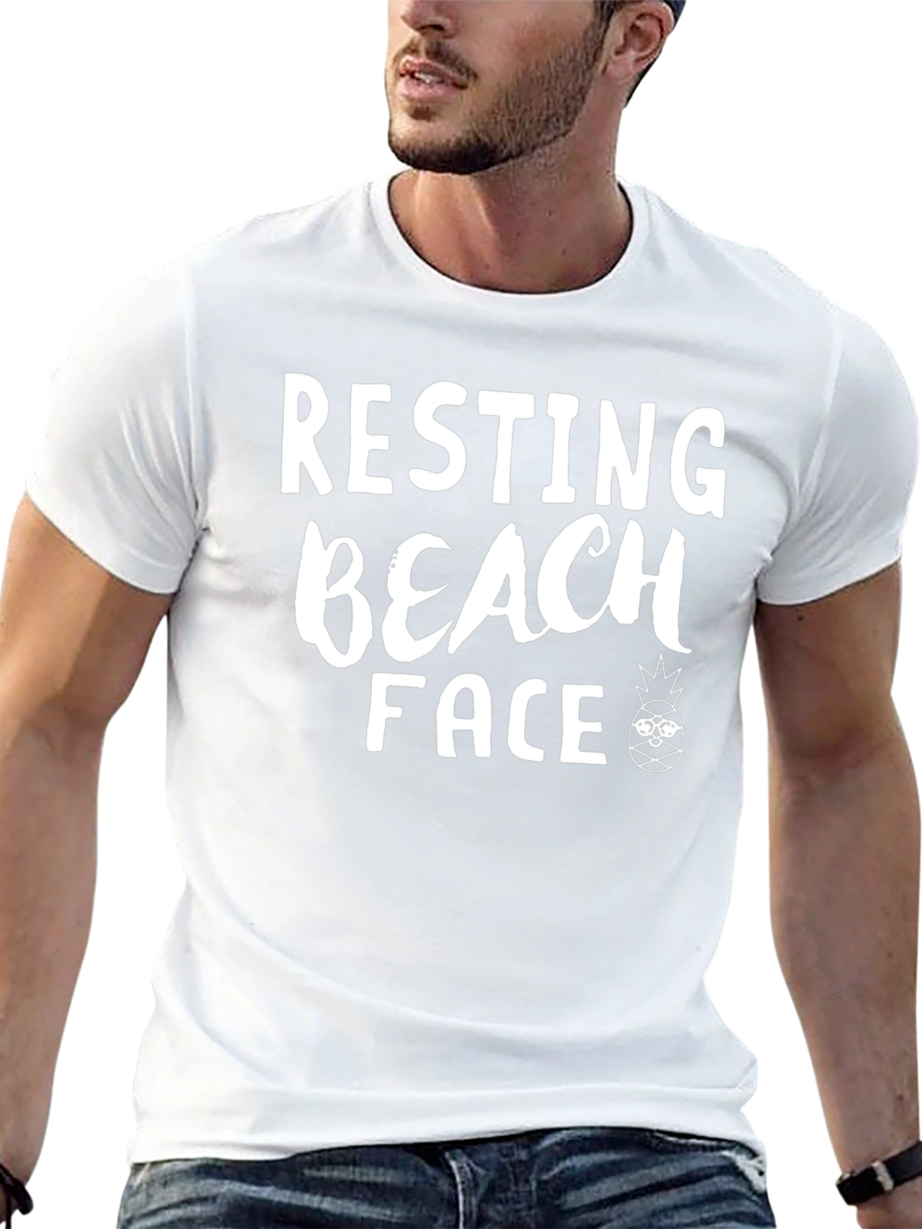 Resting Beach Face Graphic Tee
