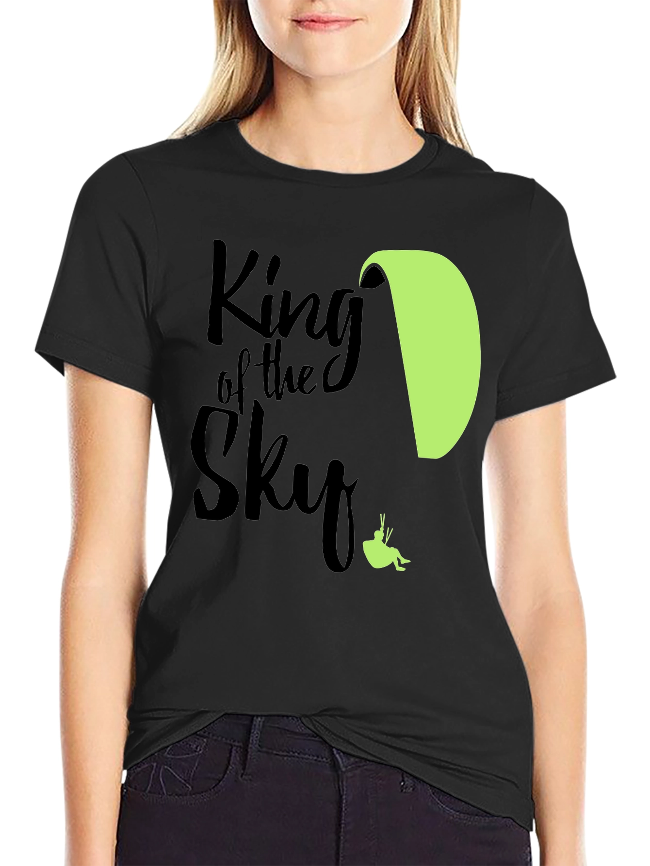 King of the Sky Paragliding T-Shirt - Black