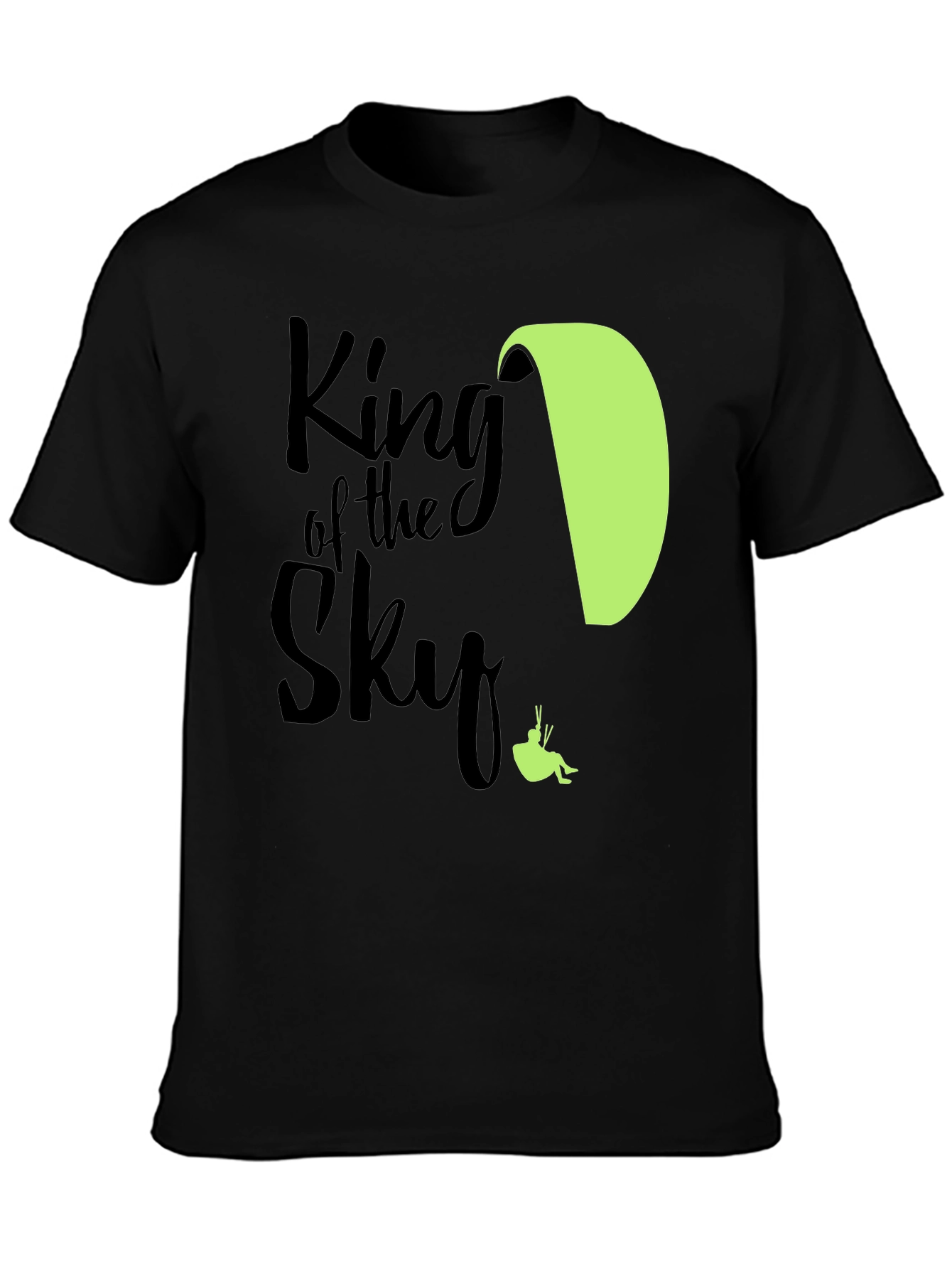 King of the Sky Paragliding T-Shirt - Black