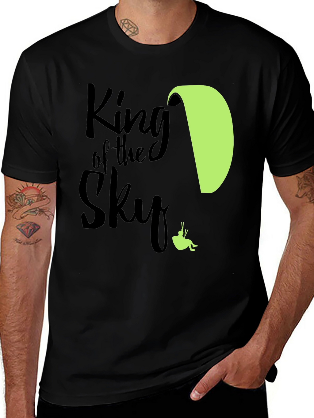 King of the Sky Paragliding T-Shirt - Black
