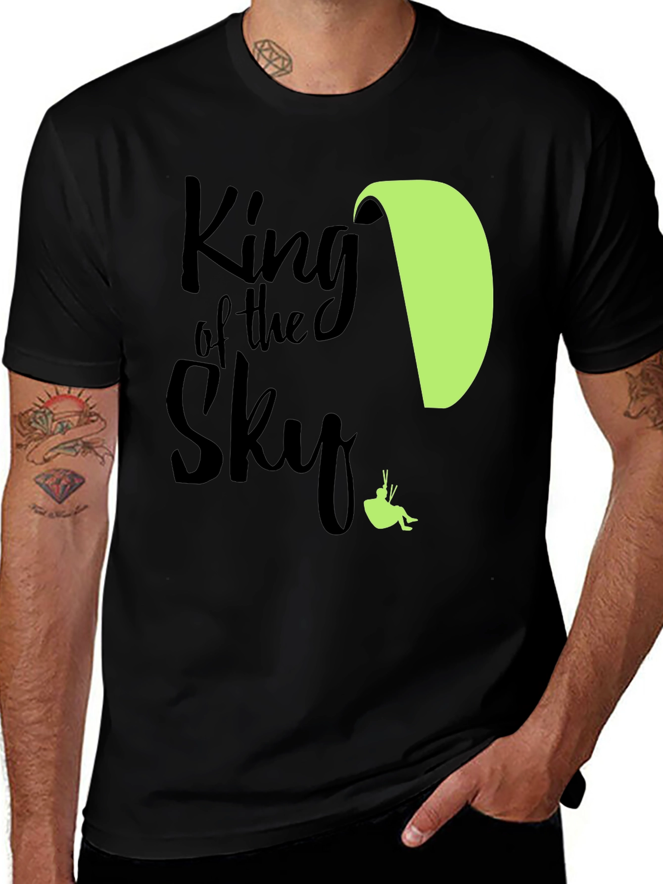 King of the Sky Paragliding T-Shirt - Black