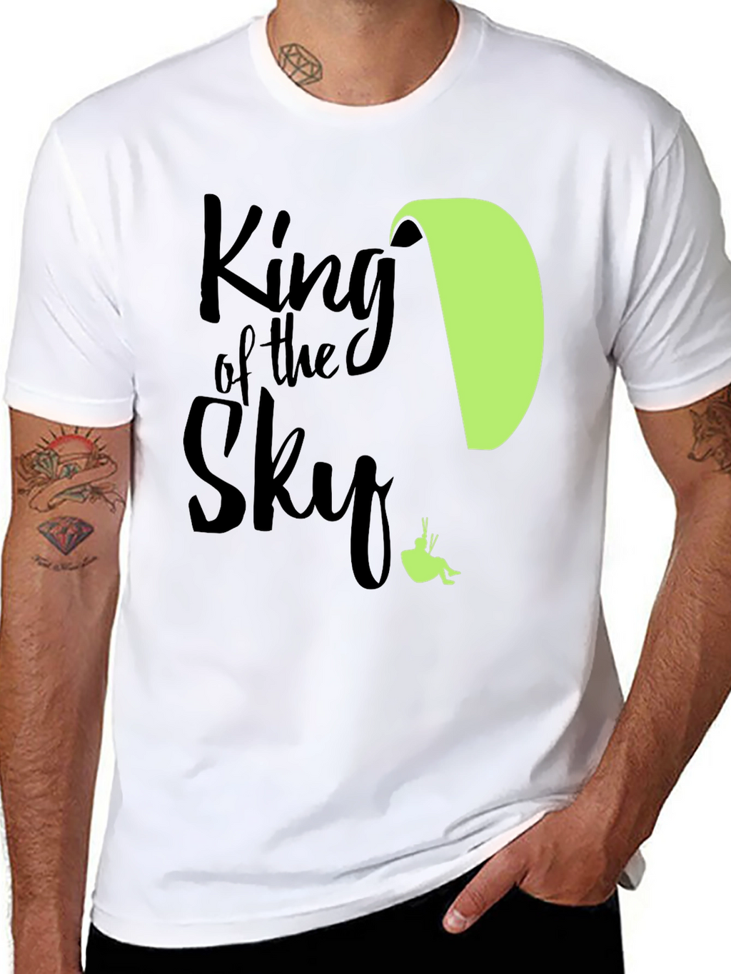 King of the Sky Paragliding T-Shirt - Black