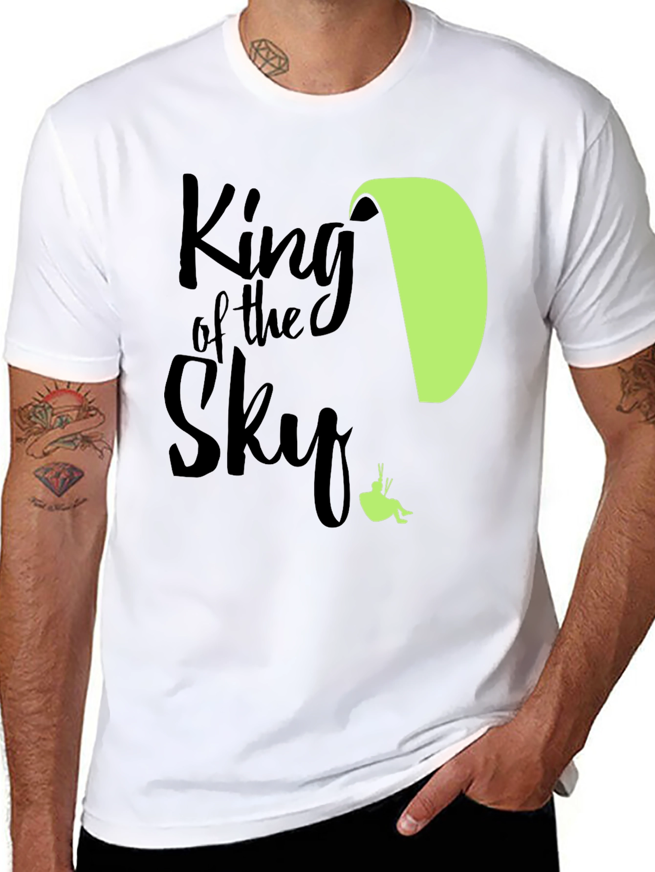 King of the Sky Paragliding T-Shirt - Black