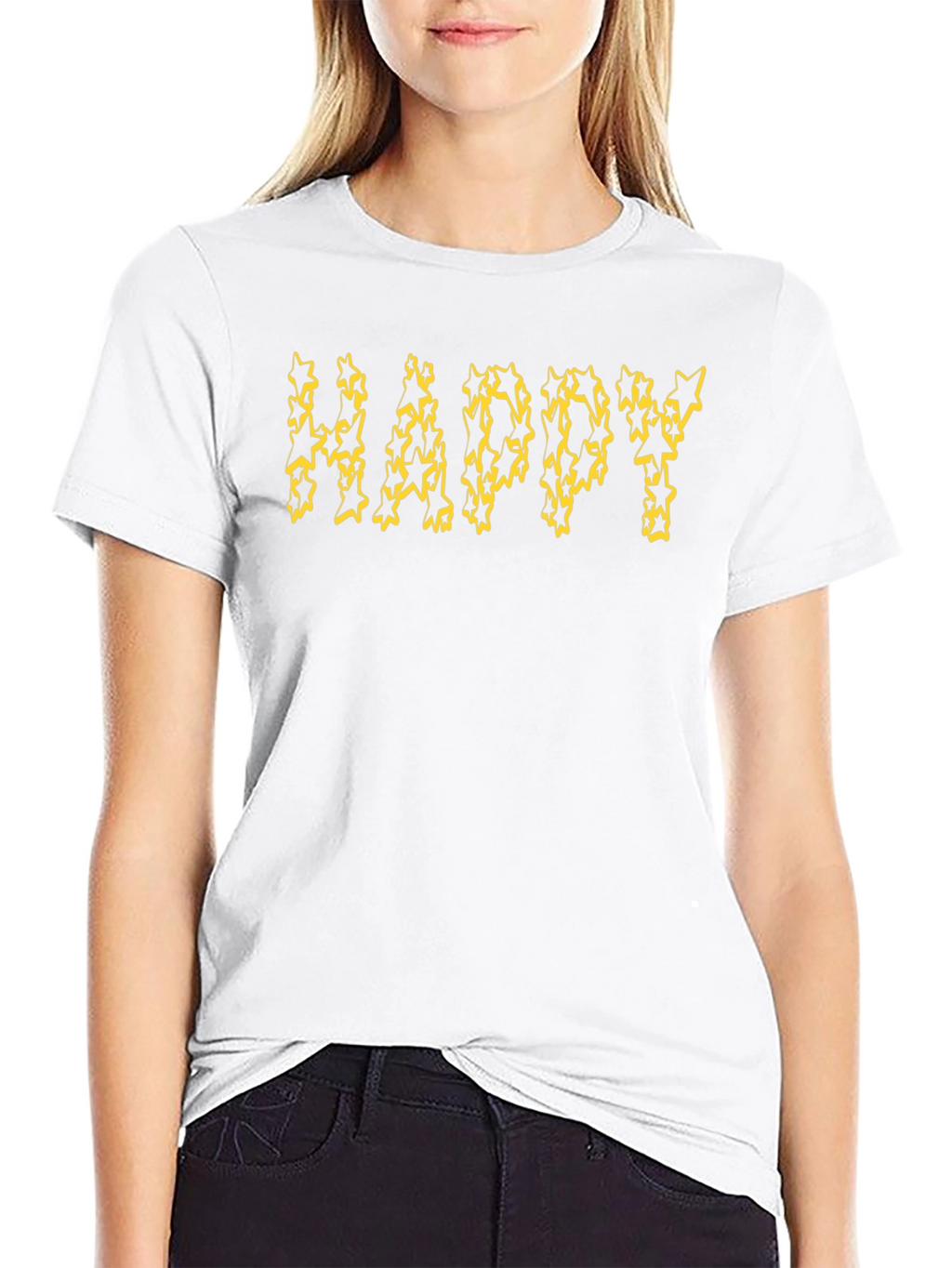 Happy Starry Black T-Shirt