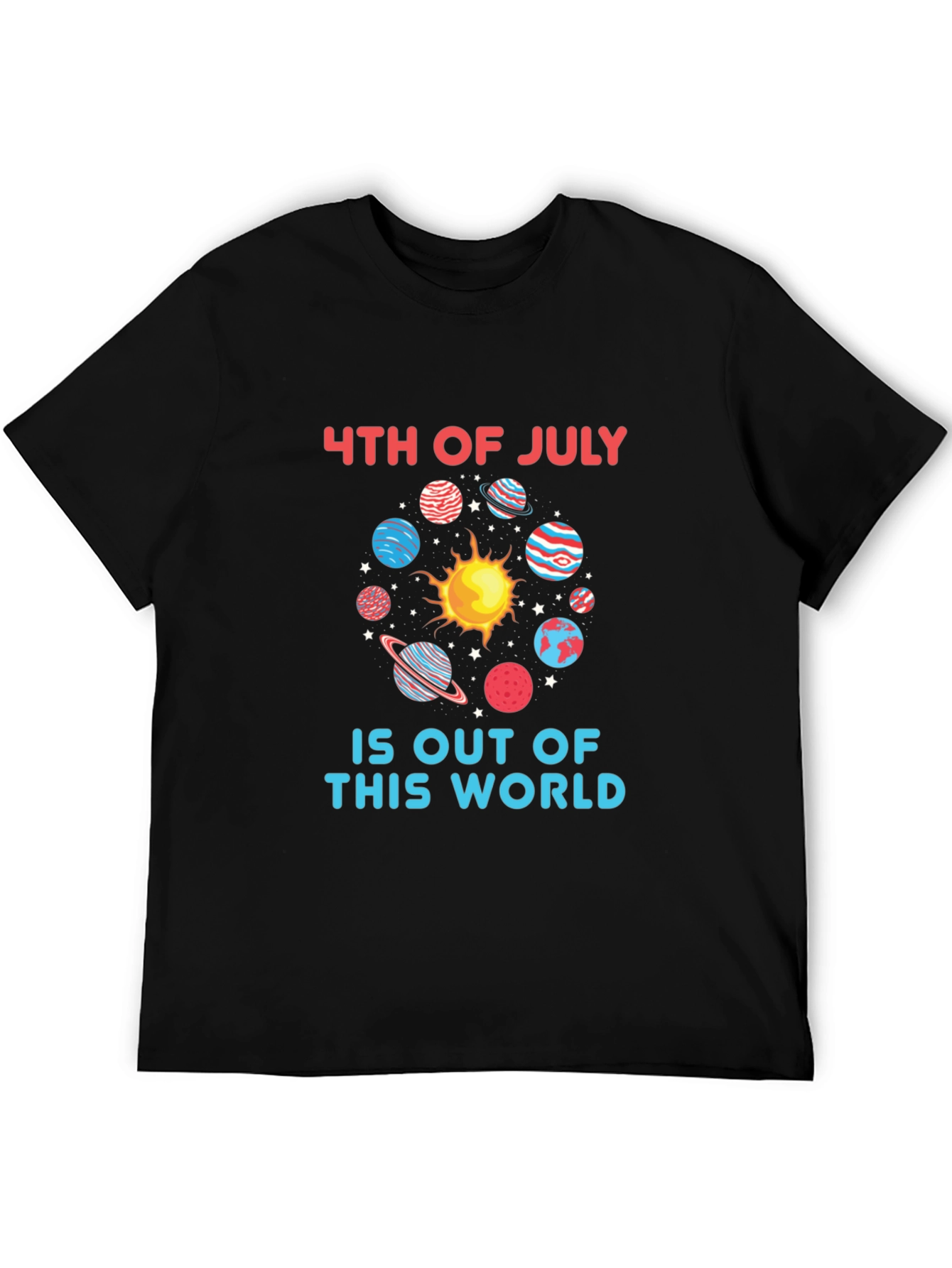 4th of July Space T-Shirt - Patriotic Graphic Tee