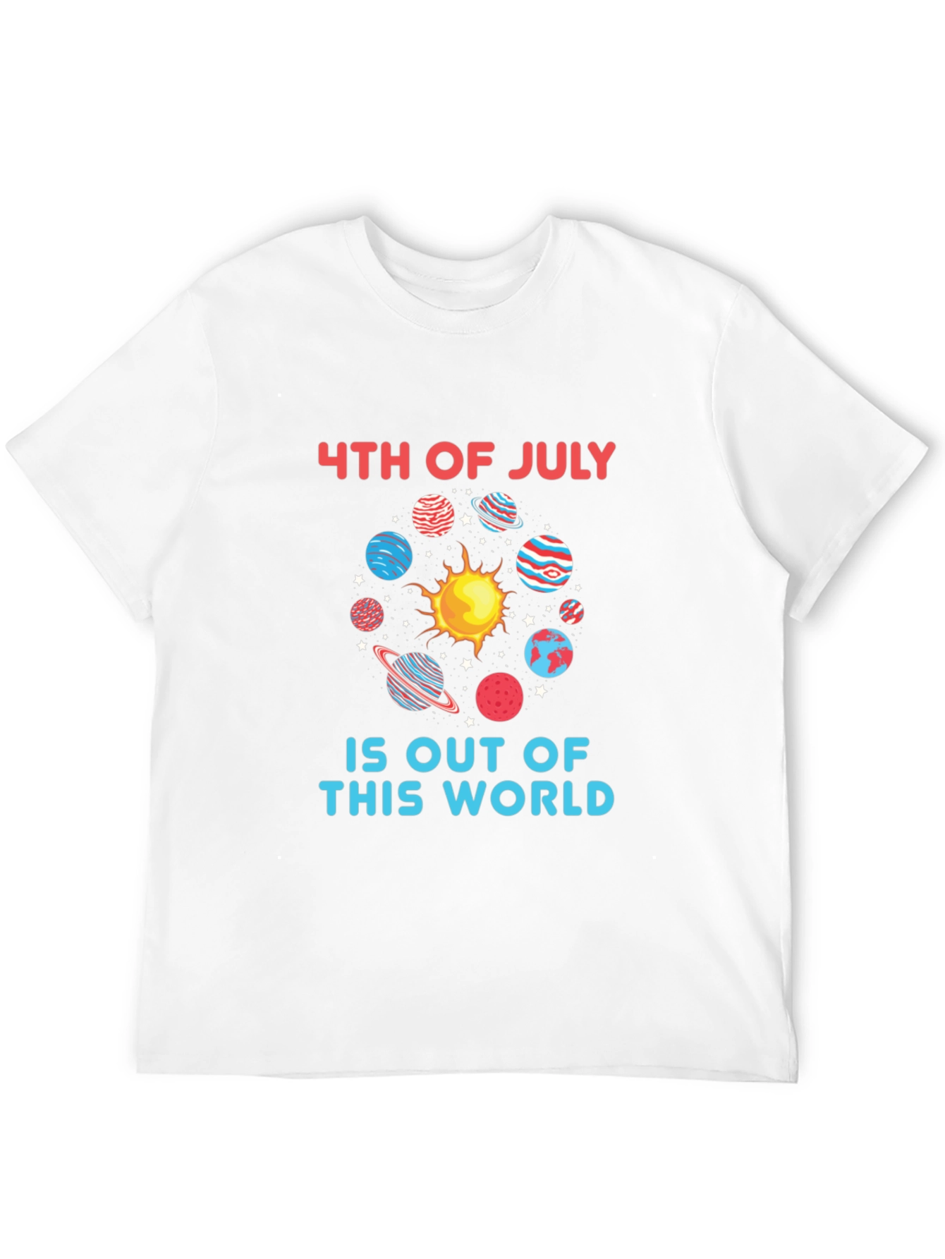 4th of July Space T-Shirt - Patriotic Graphic Tee