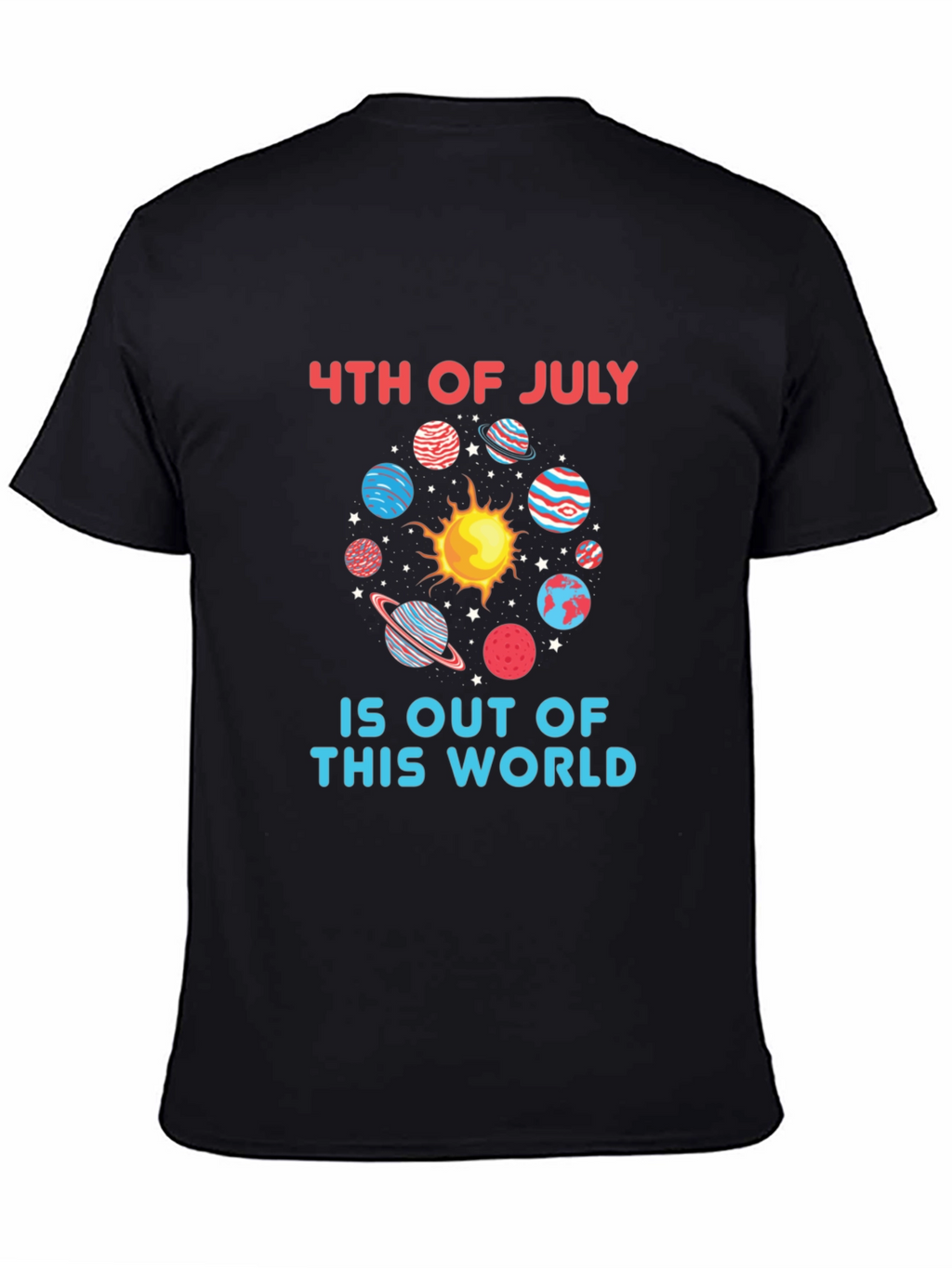 4th of July Space T-Shirt - Patriotic Graphic Tee