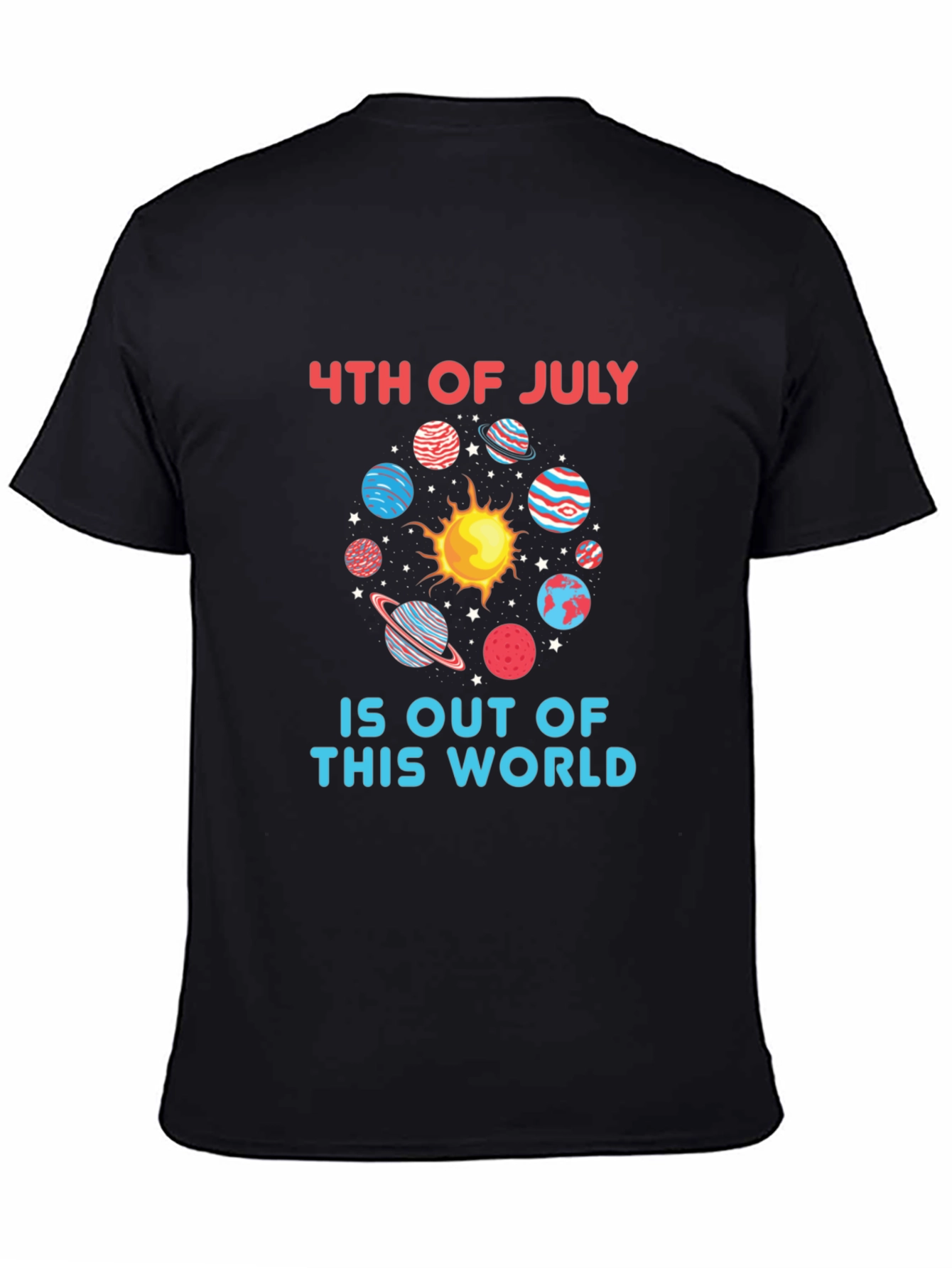 4th of July Space T-Shirt - Patriotic Graphic Tee