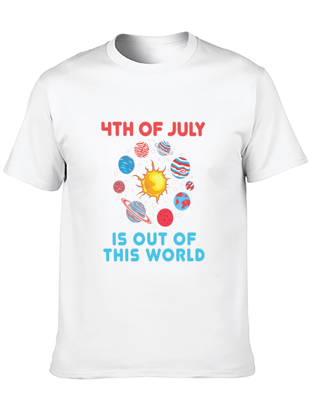 4th of July Space T-Shirt - Patriotic Graphic Tee