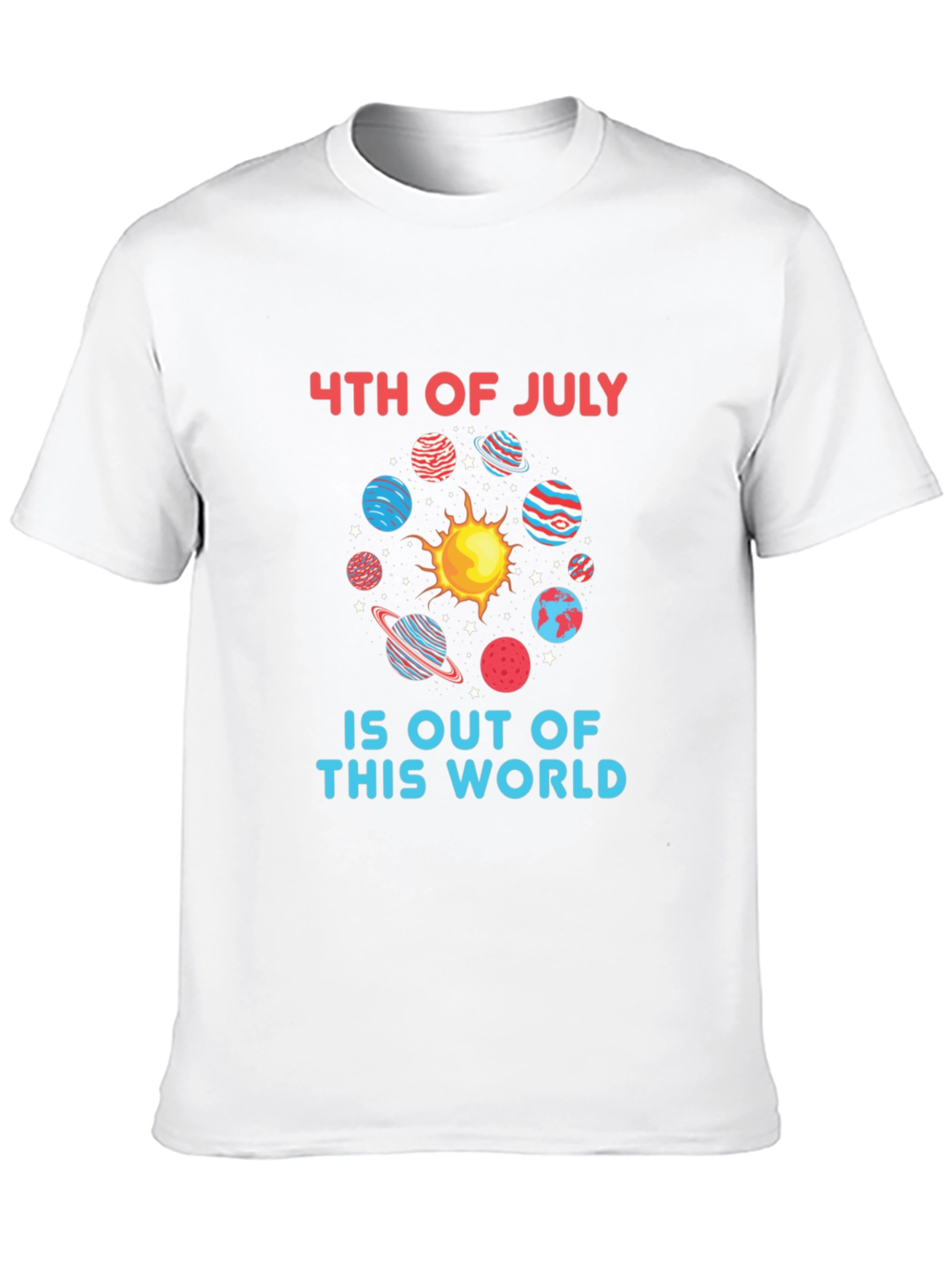 4th of July Space T-Shirt - Patriotic Graphic Tee