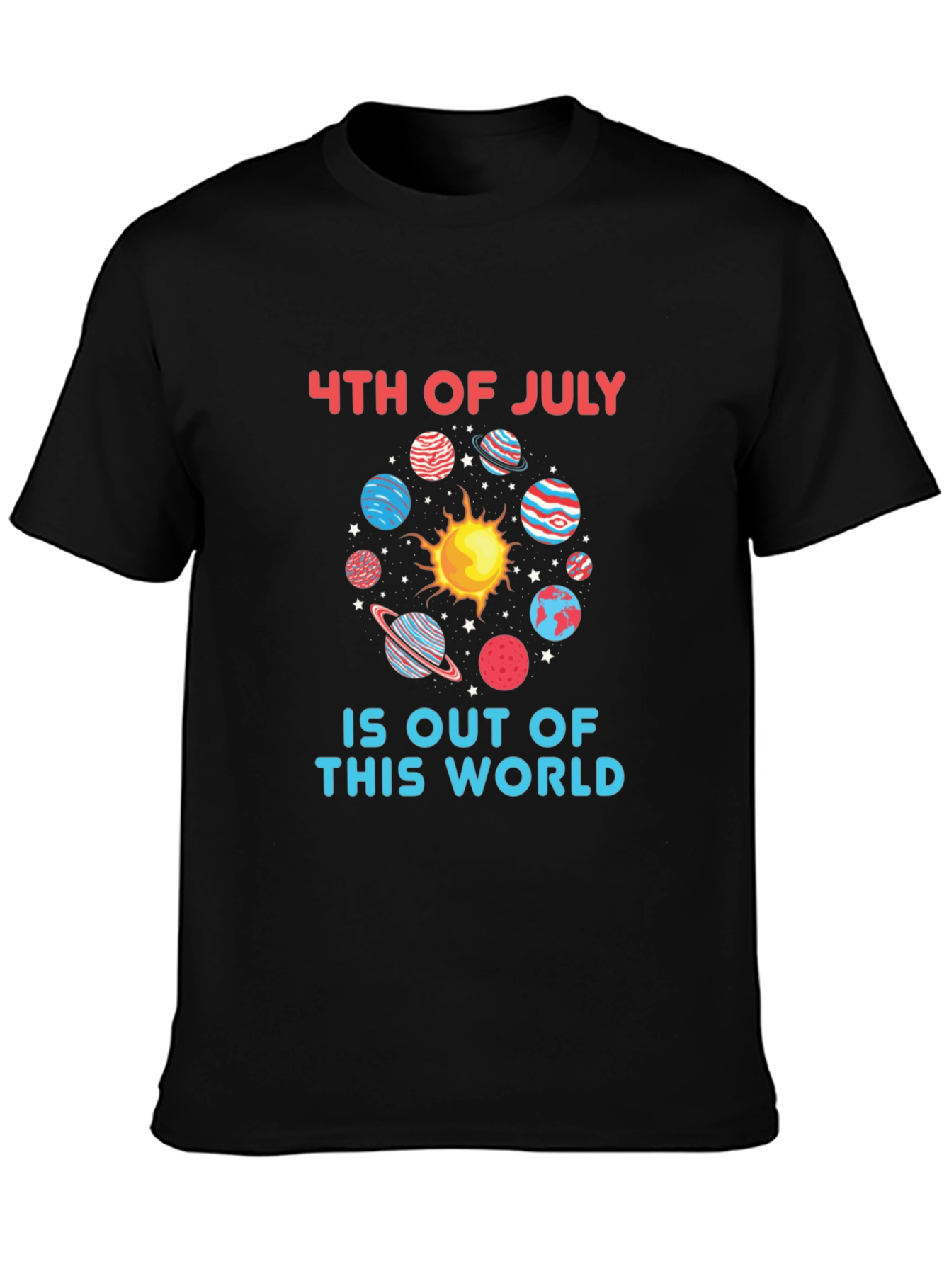4th of July Space T-Shirt - Patriotic Graphic Tee