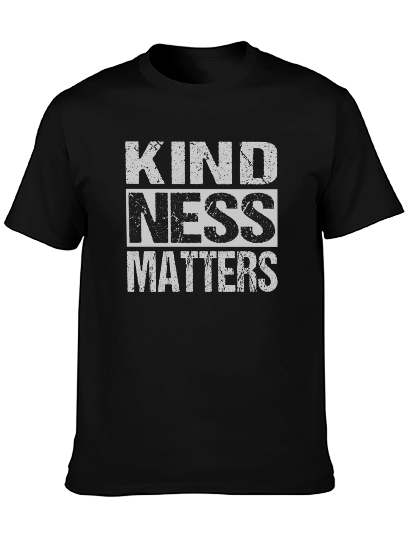 Kindness Matters Graphic Tee - Black Crew Neck