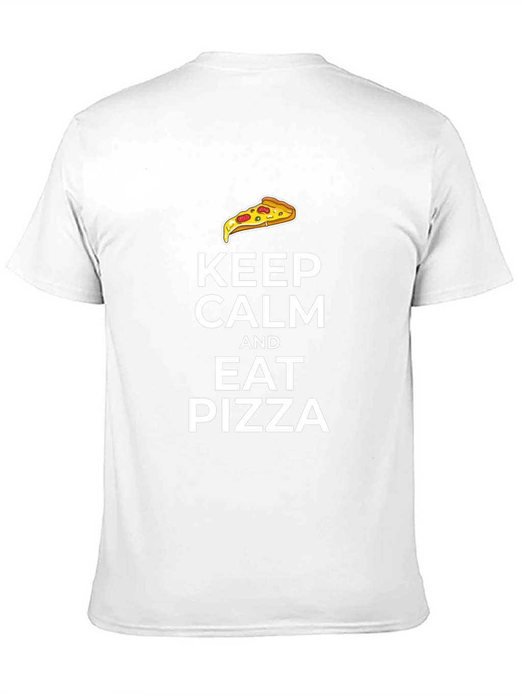 Keep Calm and Eat Pizza Black T-Shirt