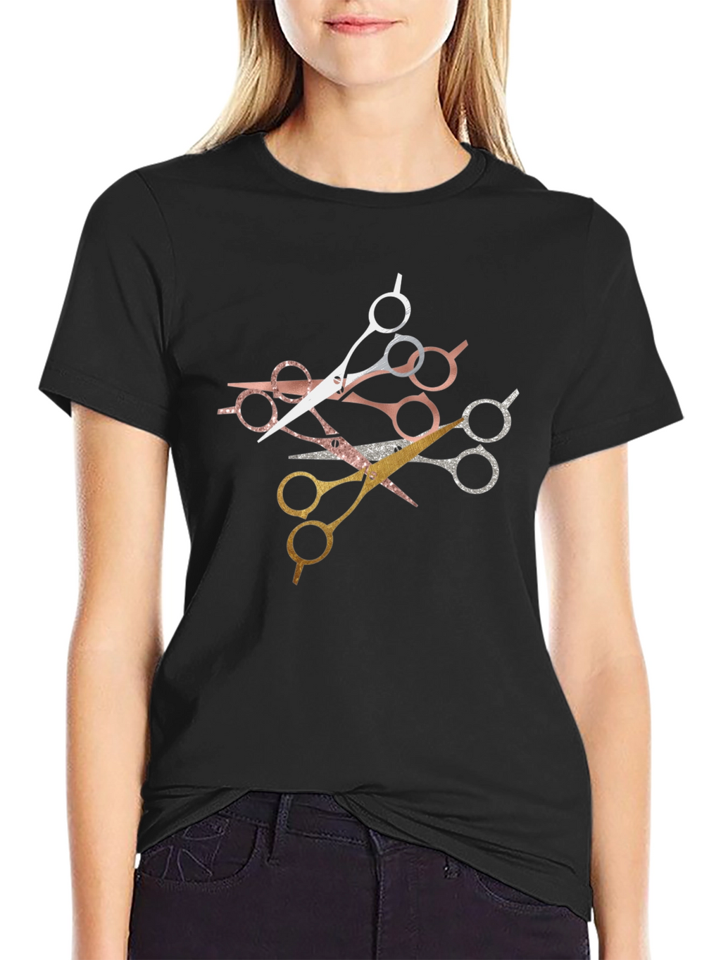 Stylish Scissors Graphic T-Shirt - Barber Edition