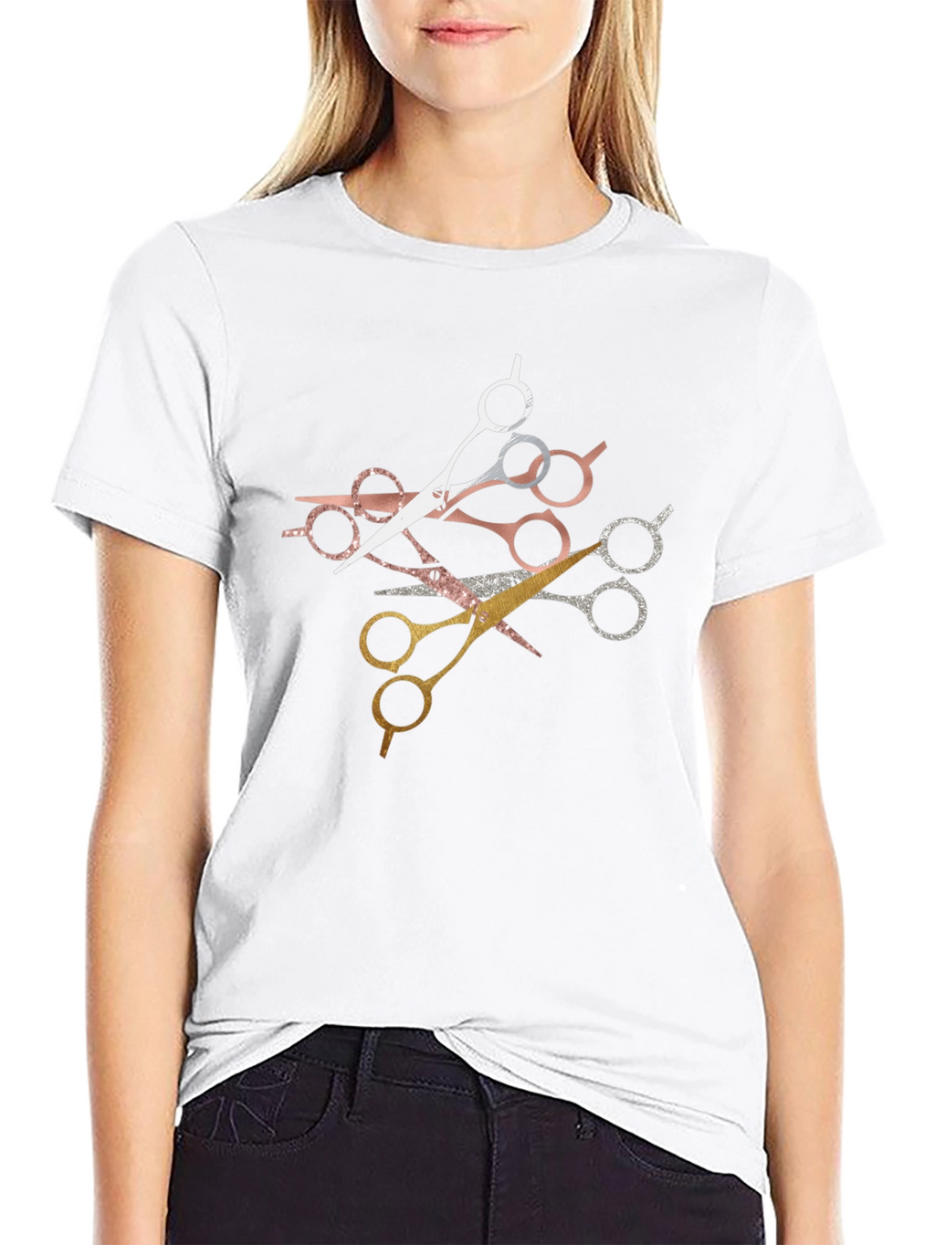 Stylish Scissors Graphic T-Shirt - Barber Edition