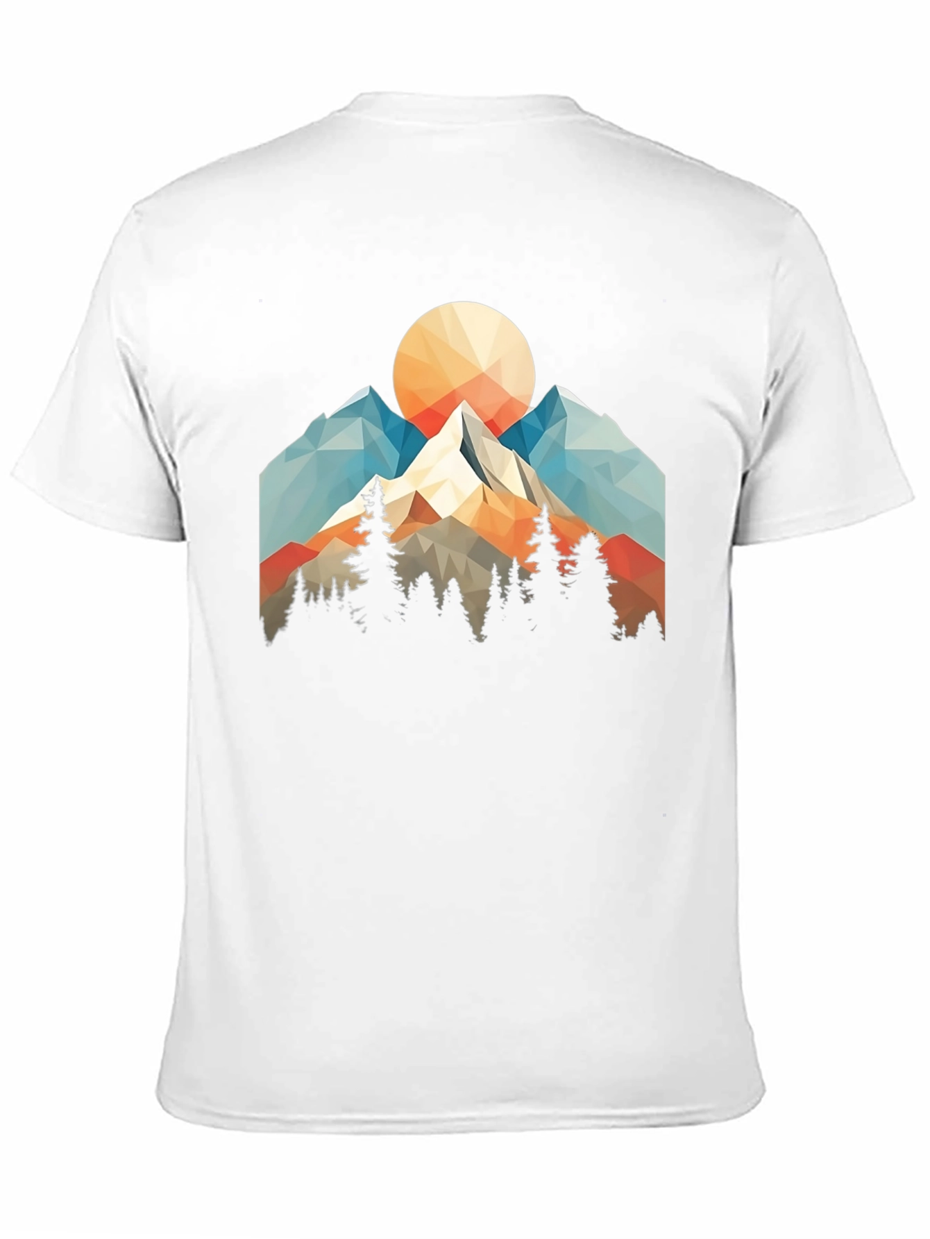 Geometric Mountain Sunset Graphic Tee