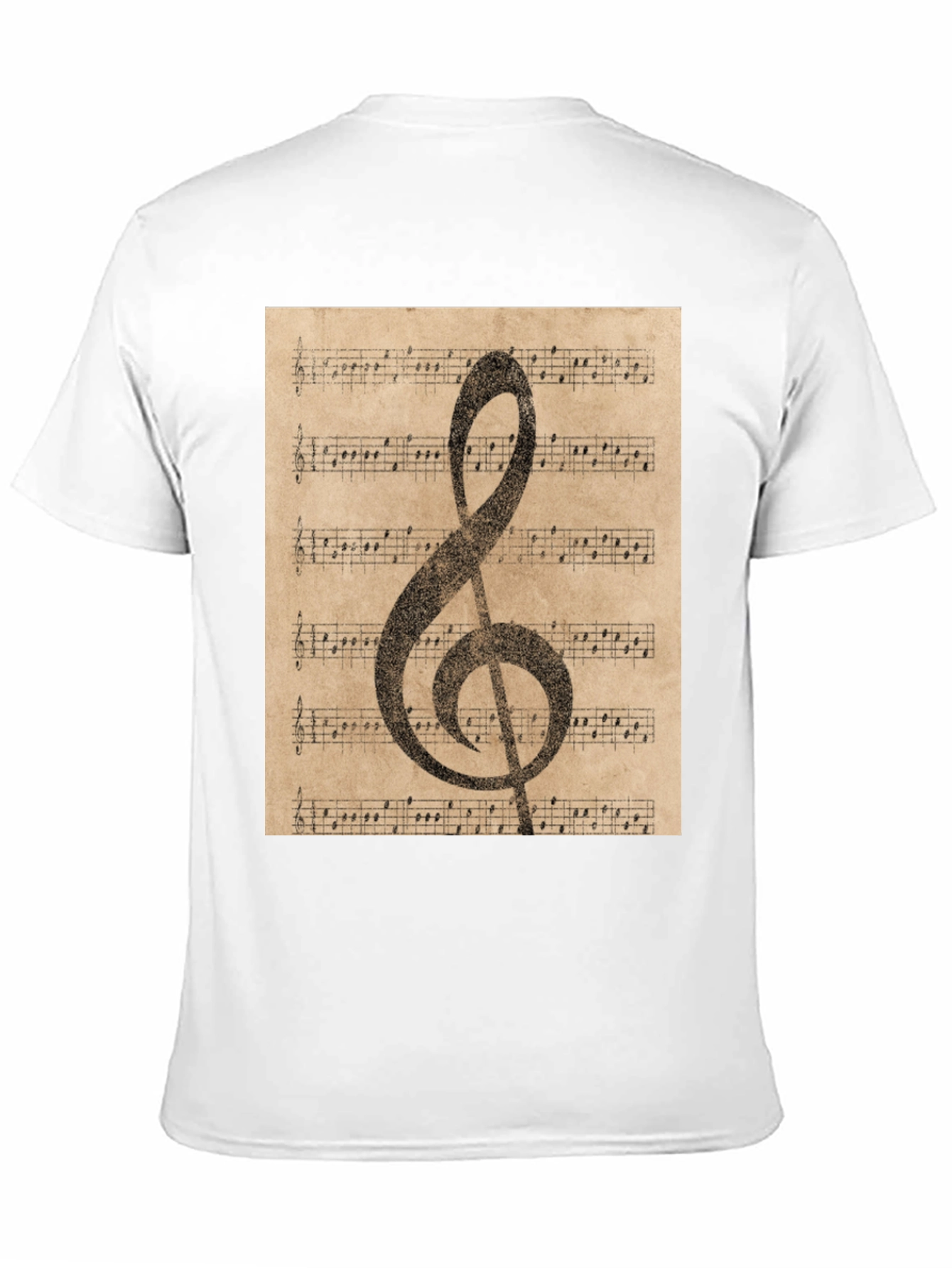 Vintage Sheet Music Treble Clef T-Shirt