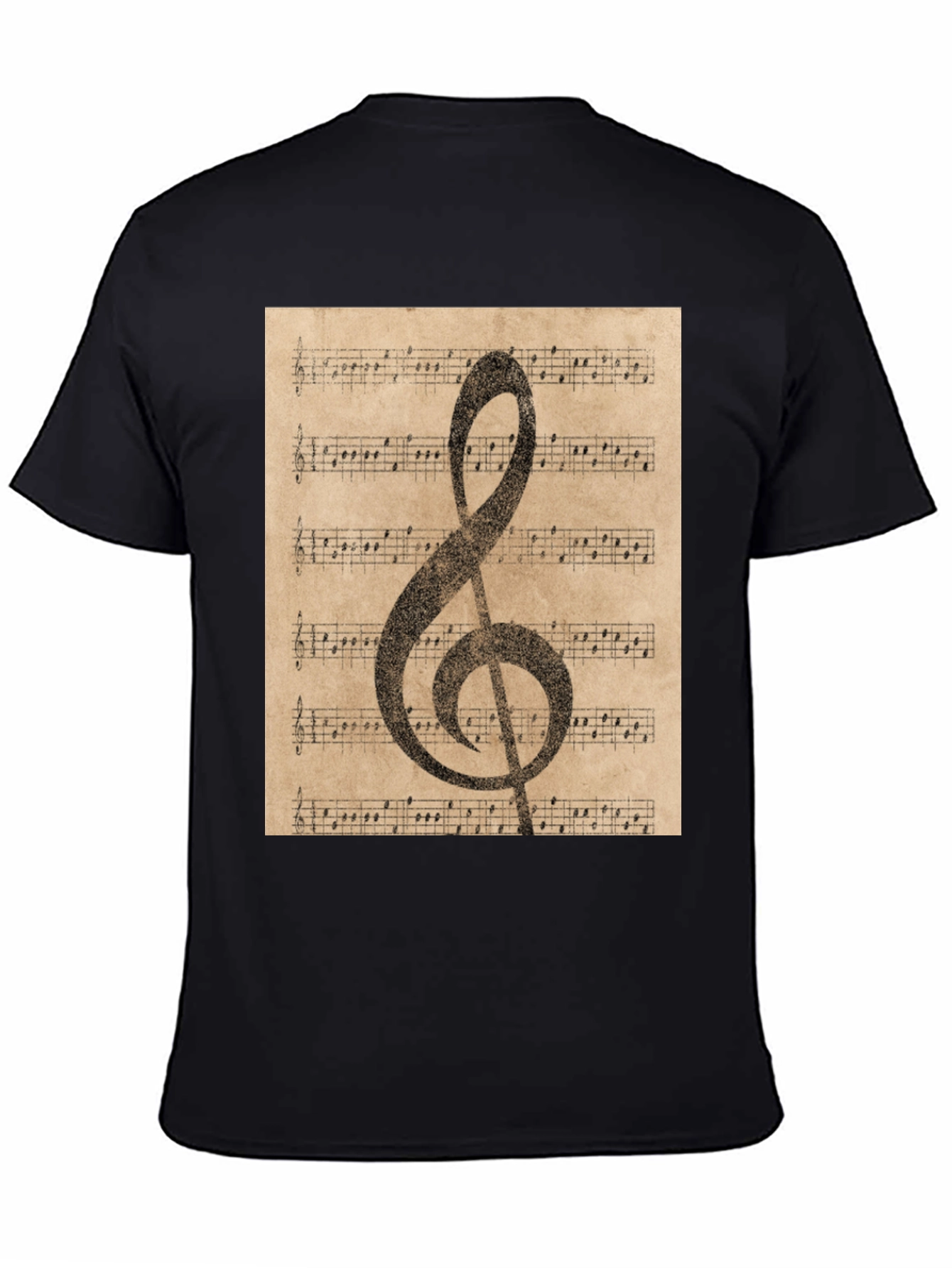 Vintage Sheet Music Treble Clef T-Shirt