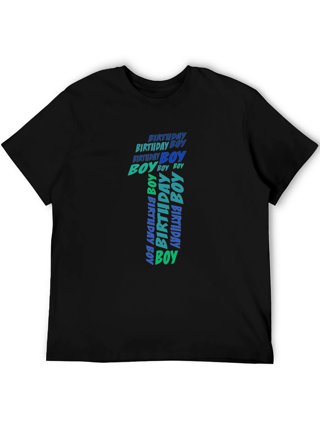 1st Birthday Boy Black T-Shirt