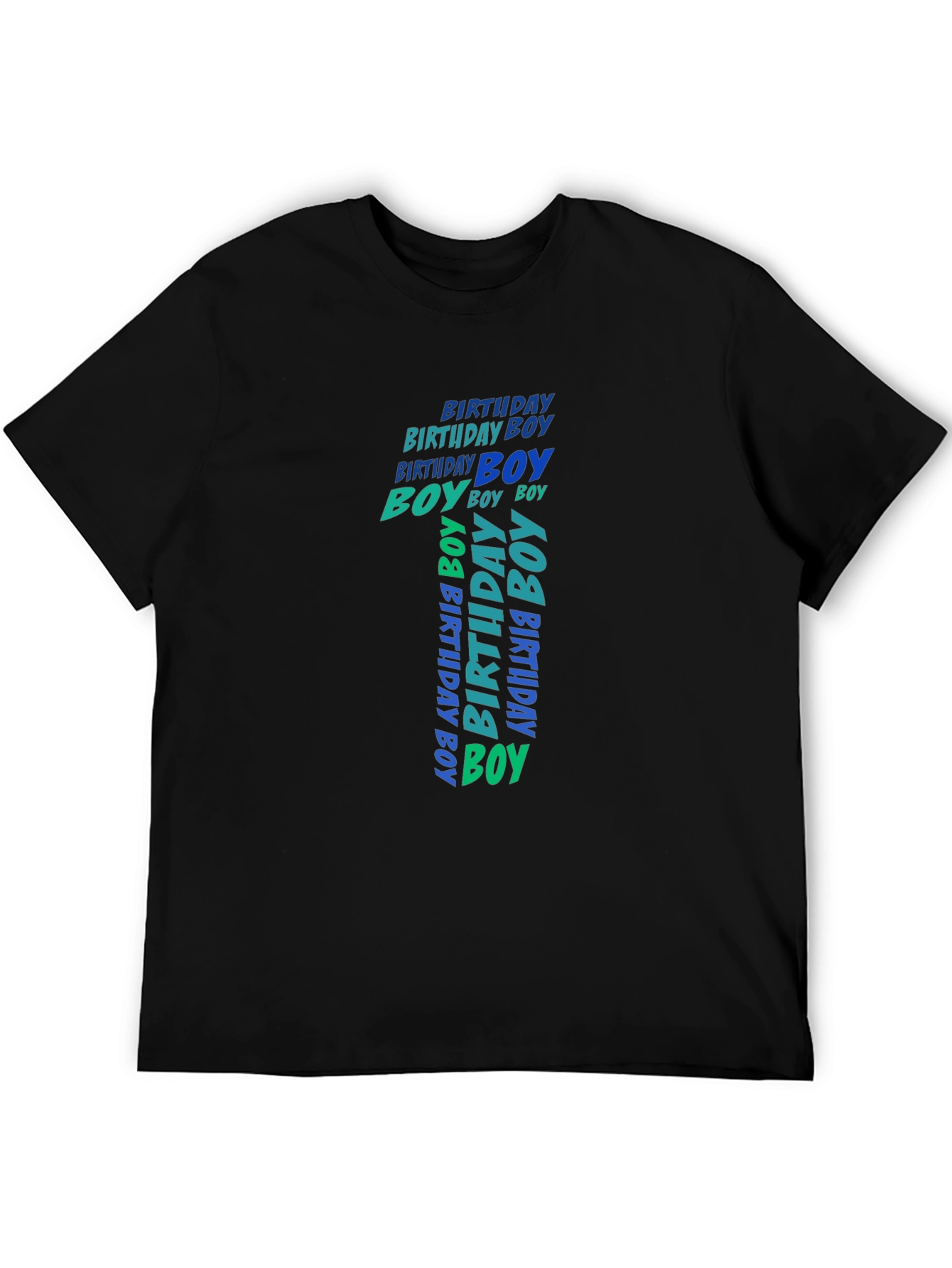 1st Birthday Boy Black T-Shirt