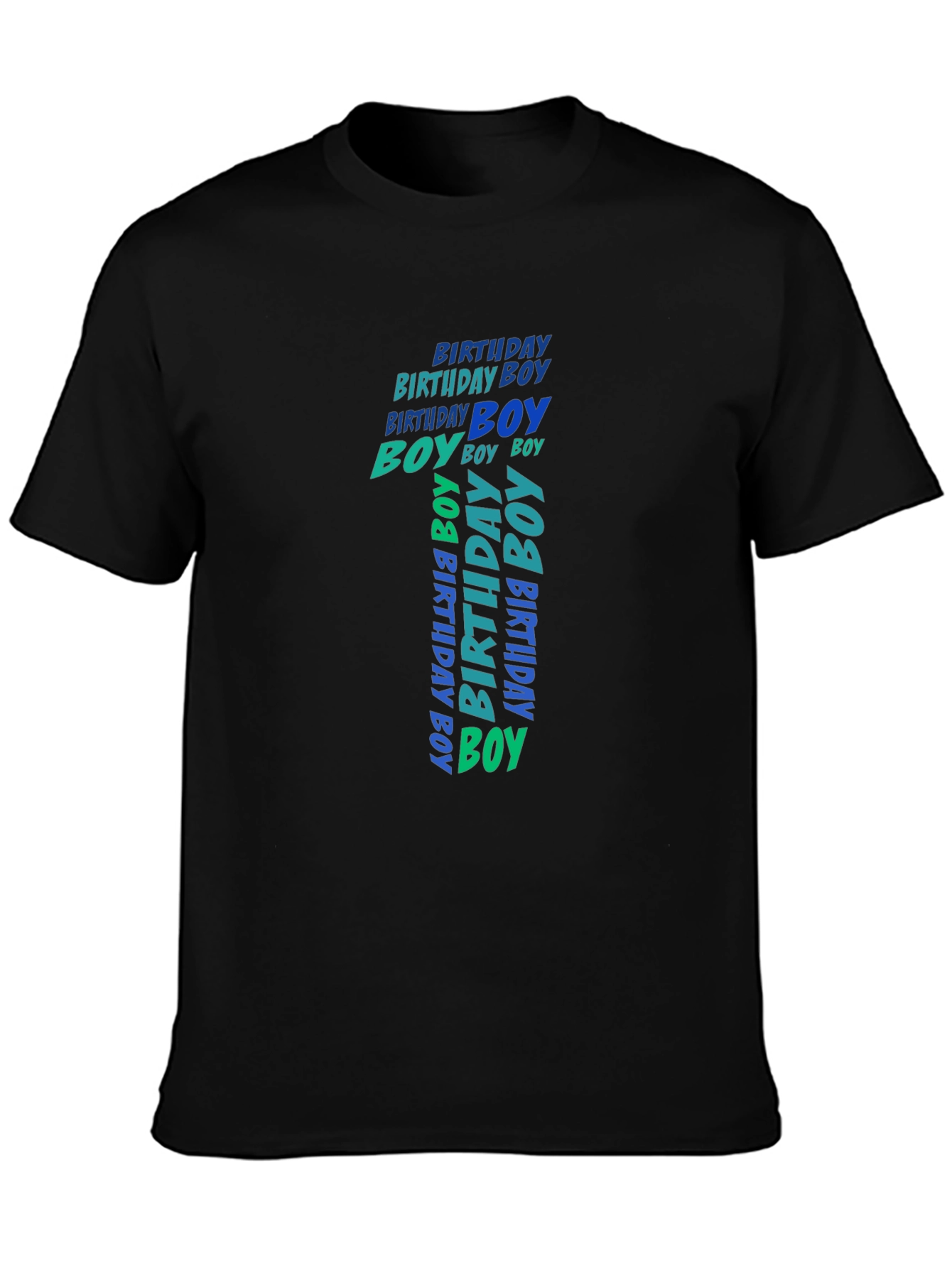 1st Birthday Boy Black T-Shirt