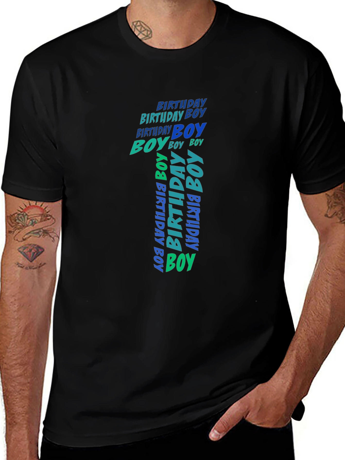 1st Birthday Boy Black T-Shirt