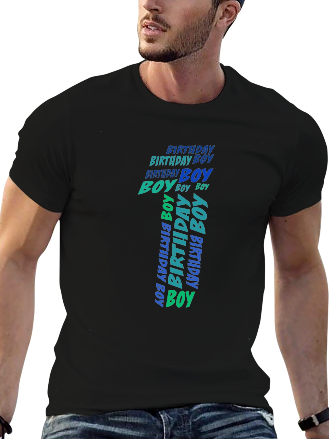1st Birthday Boy Black T-Shirt