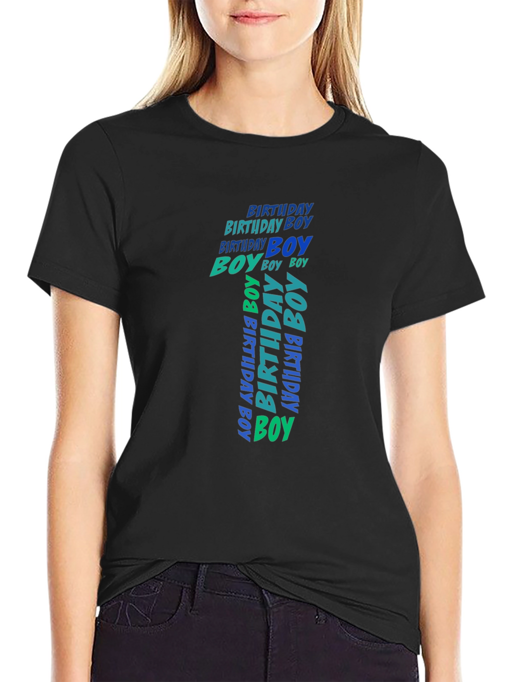 1st Birthday Boy Black T-Shirt