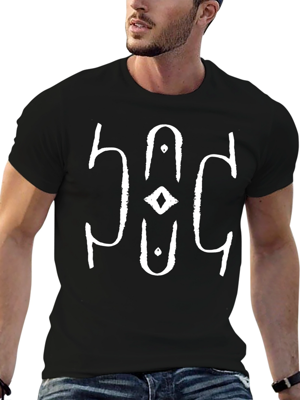 Symbol Graphic Tee - Mens Black Casual T-Shirt