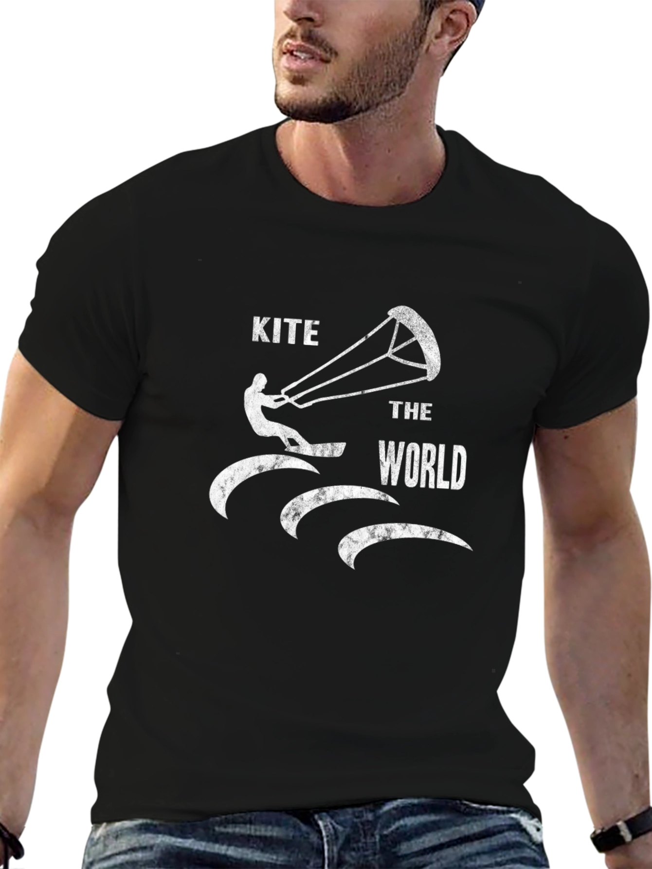 Kite The World Black Graphic Tee