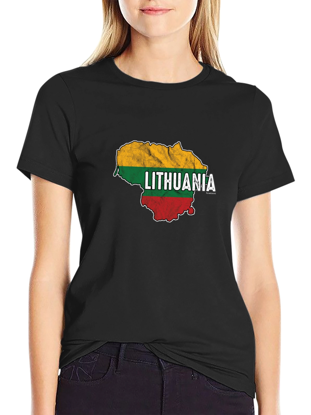 Lithuania Flag Map T-Shirt