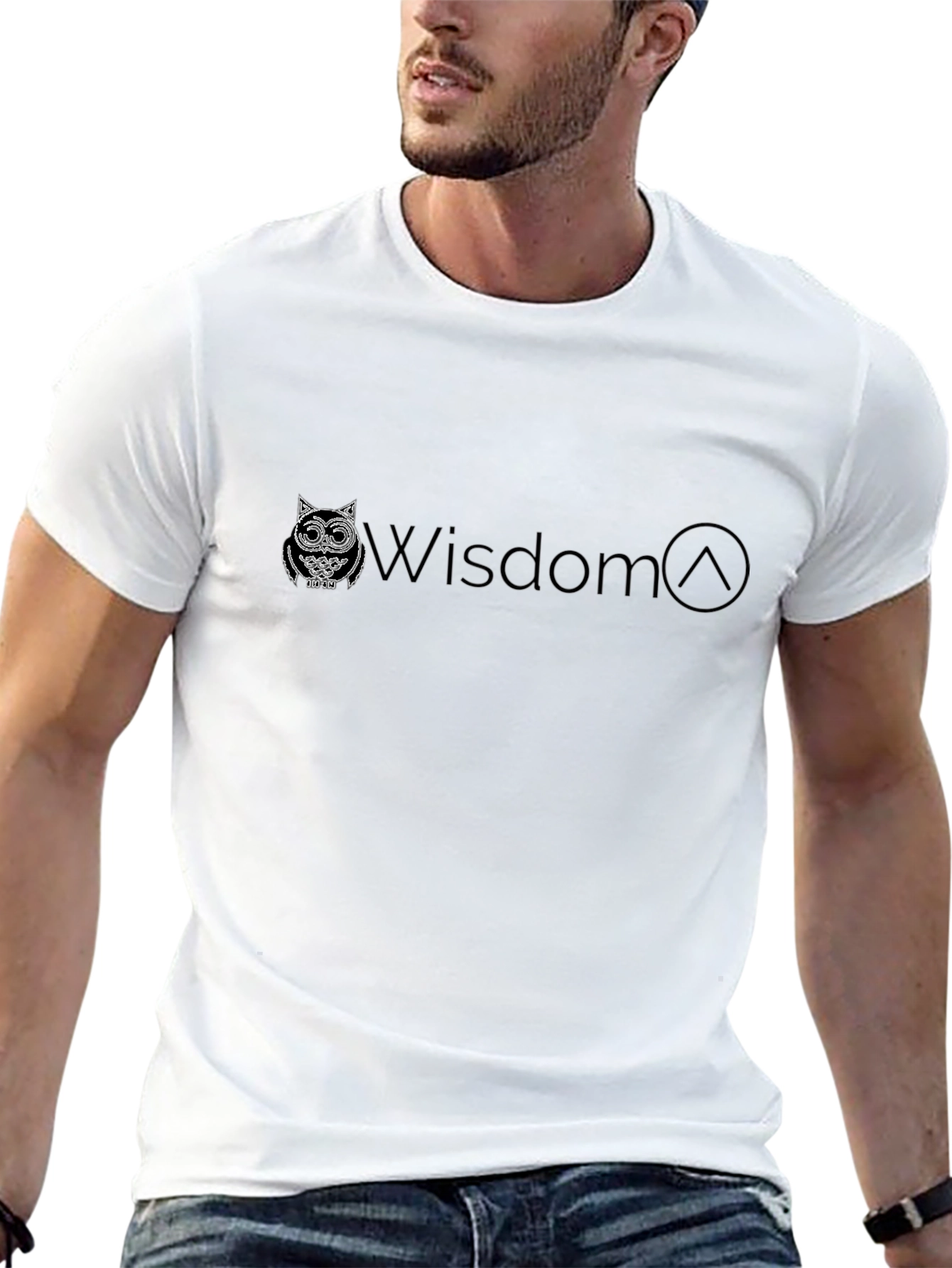Wisdom Owl Graphic Tee - Soft Black T-Shirt