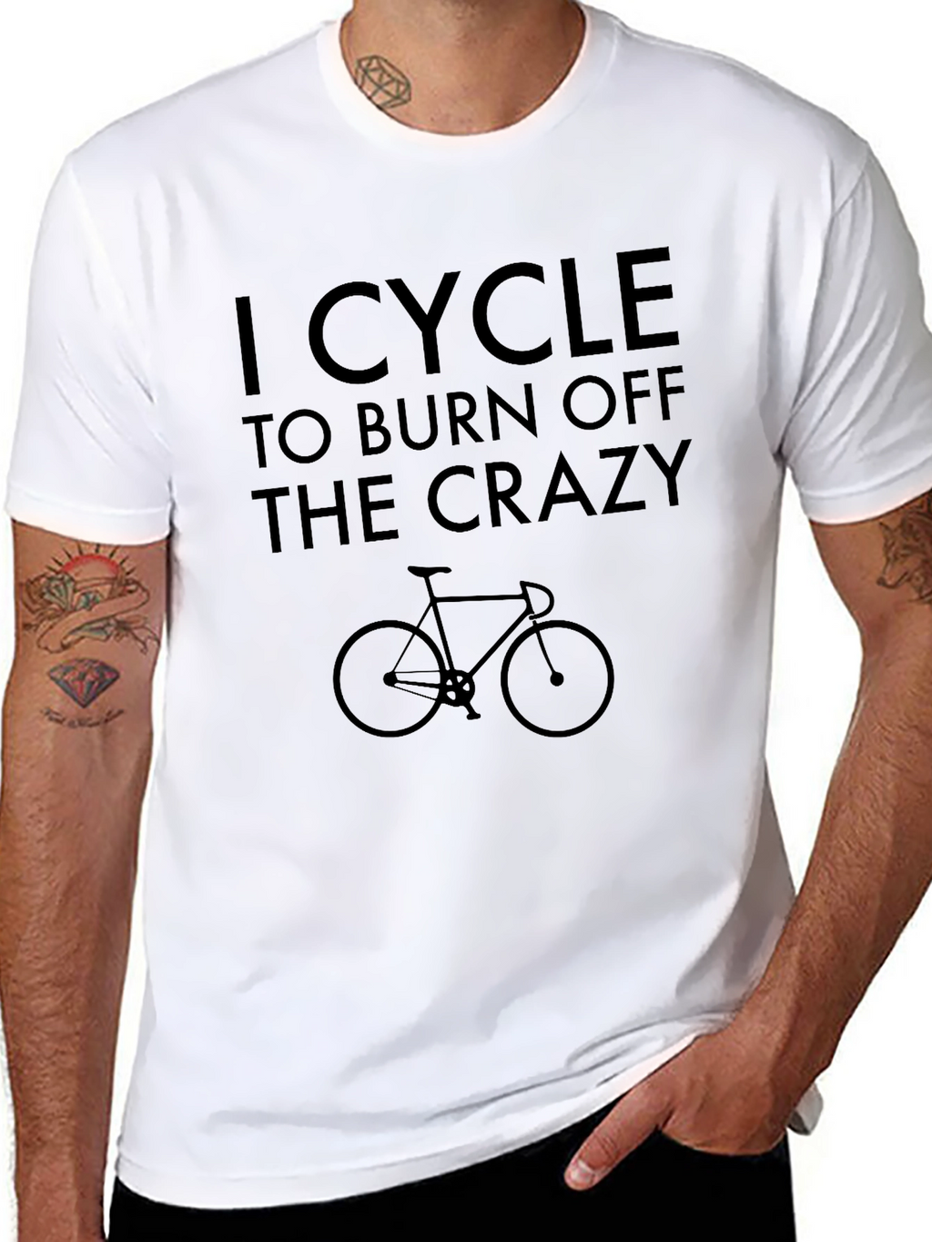 I Cycle to Burn Off The Crazy T-Shirt