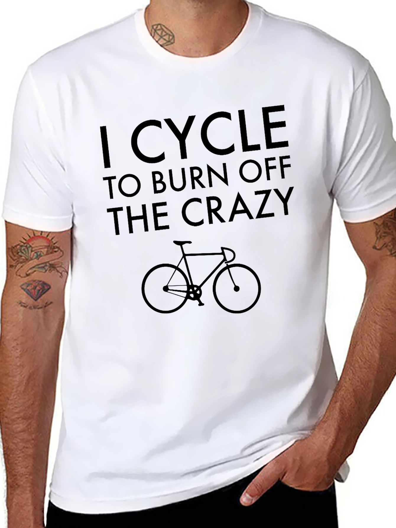 I Cycle to Burn Off The Crazy T-Shirt