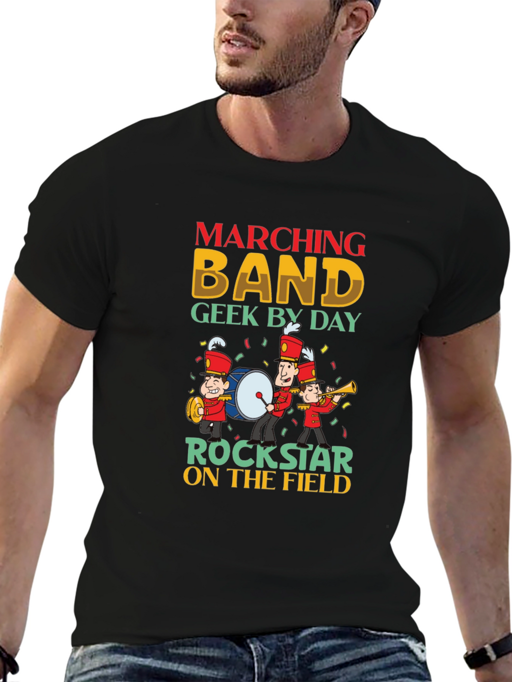 Marching Band Geek Rockstar Graphic Tee