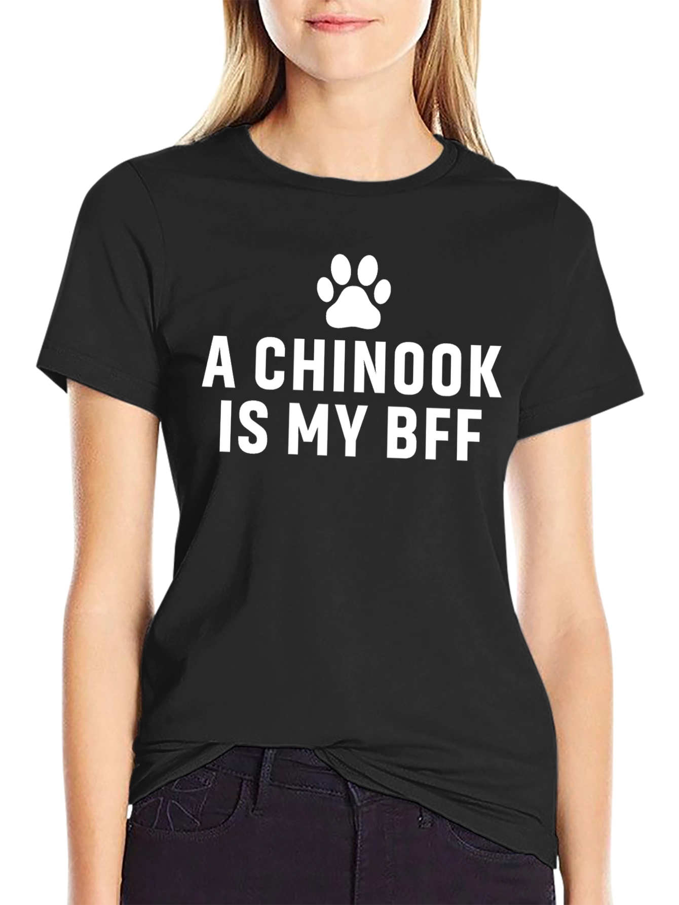 Chinook Dog BFF T-Shirt -  Unisex Black Tee