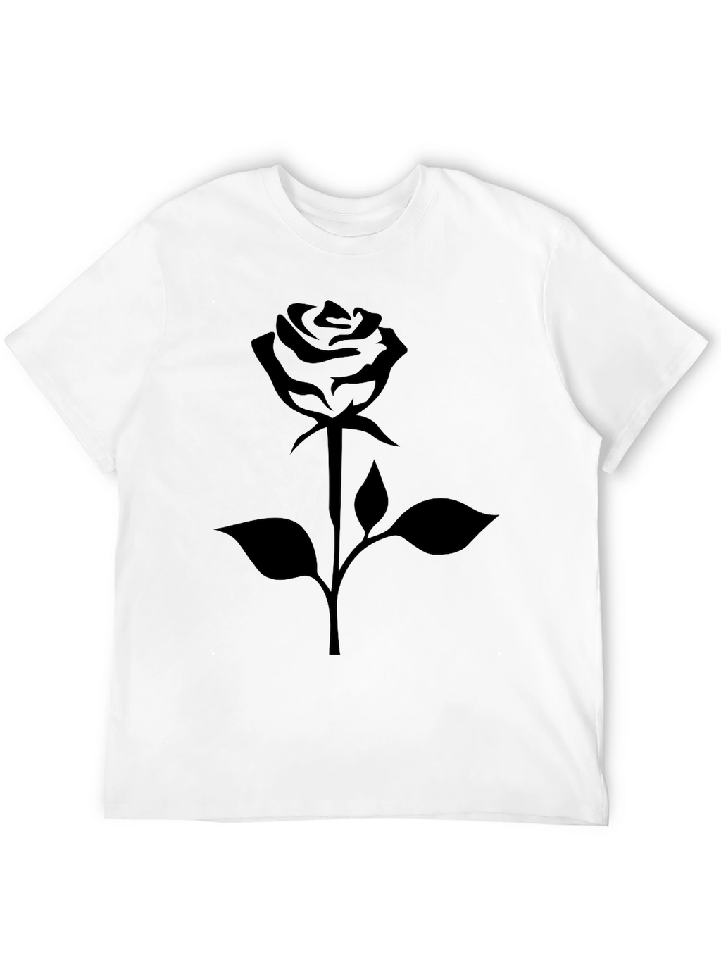 Rose Graphic Black T-Shirt
