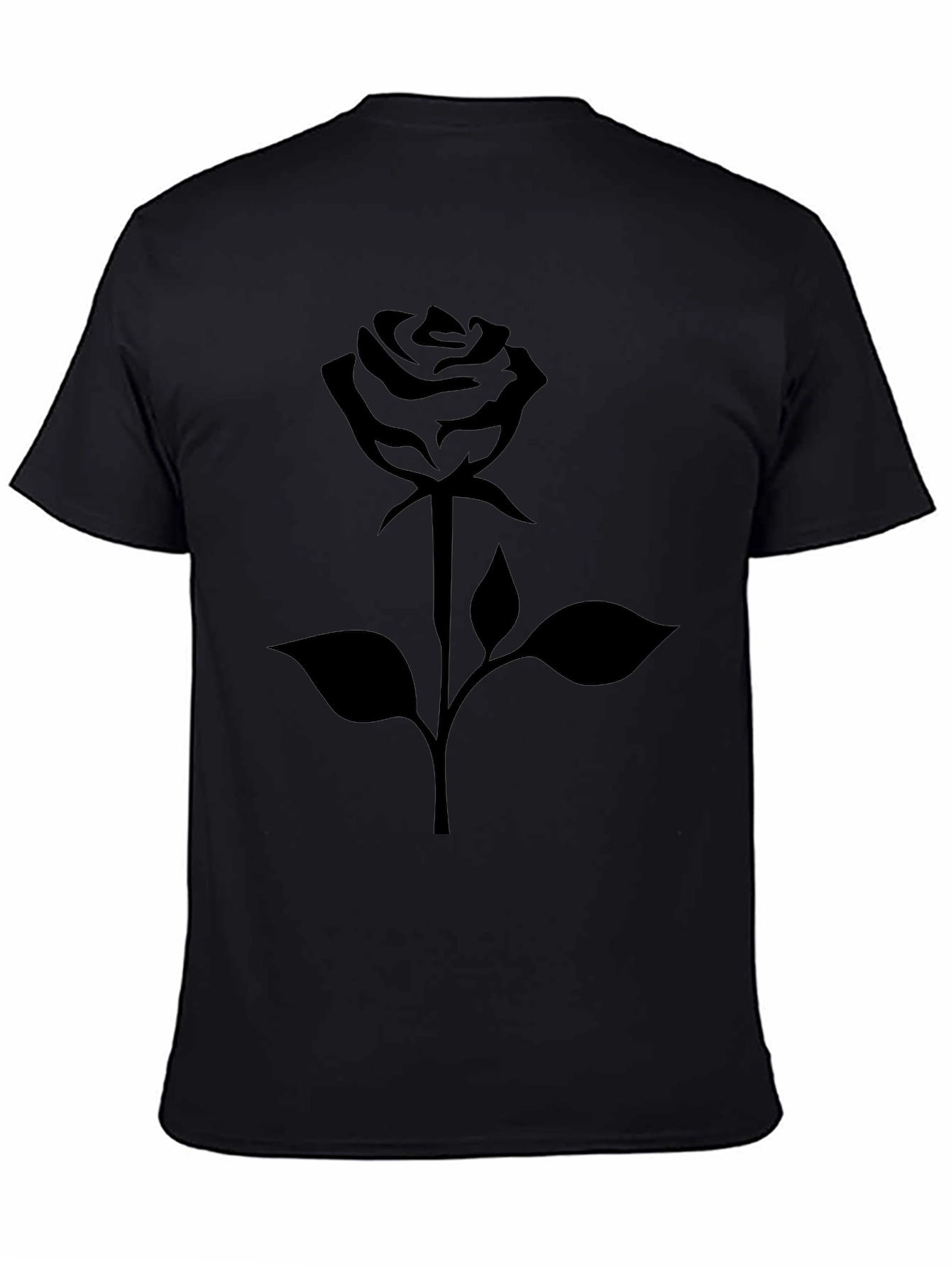 Rose Graphic Black T-Shirt