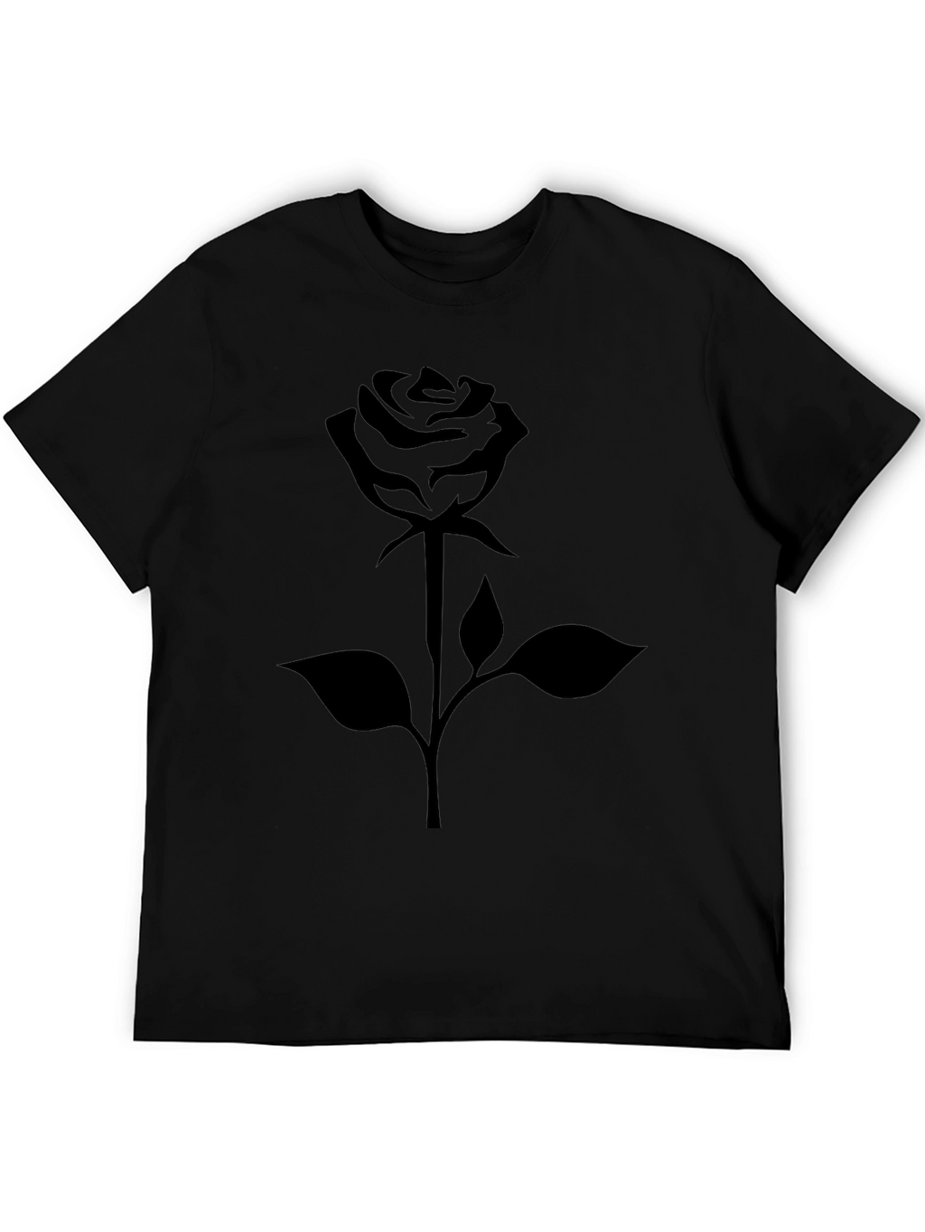 Rose Graphic Black T-Shirt