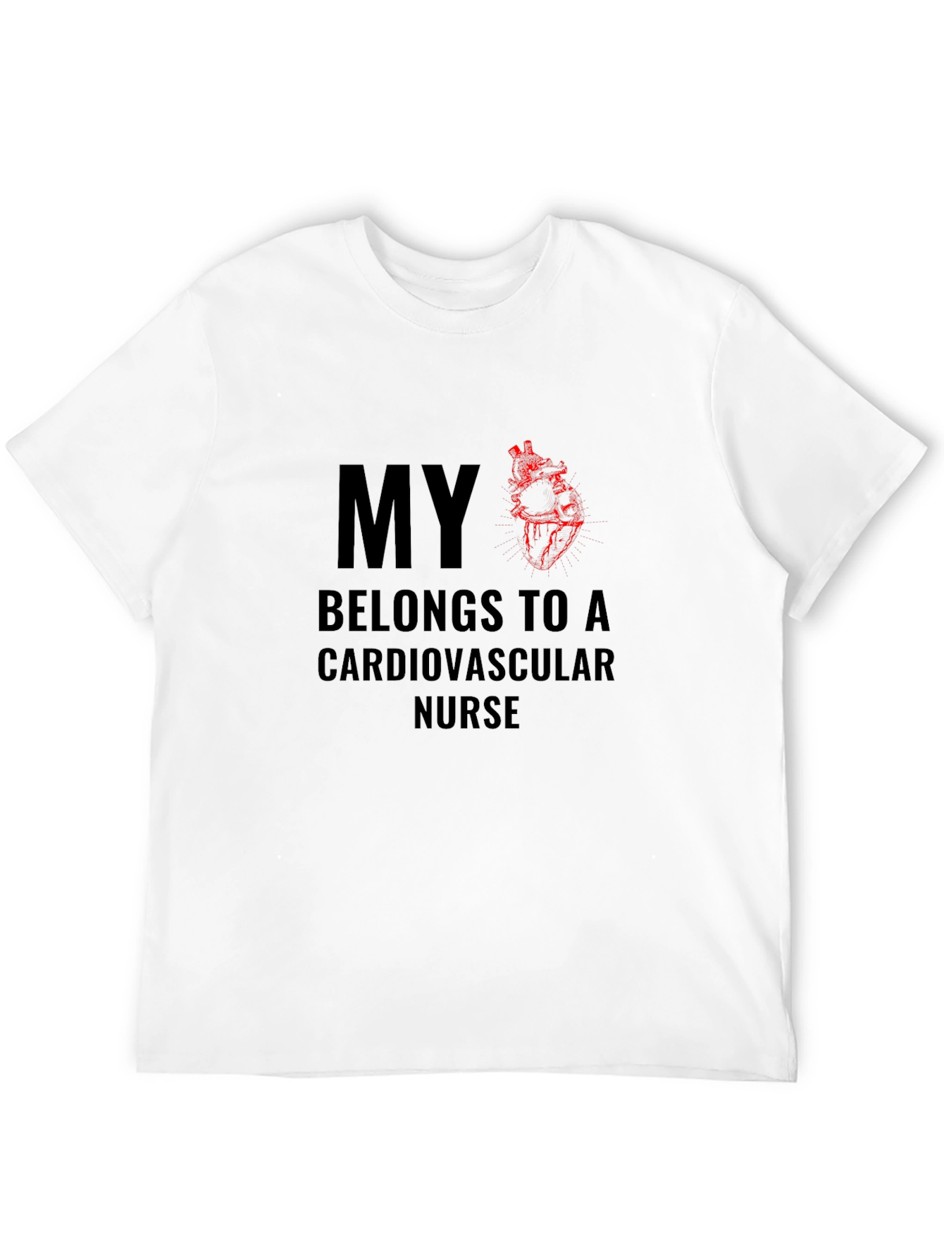 Cardiovascular Nurse T-Shirt - Heart Design